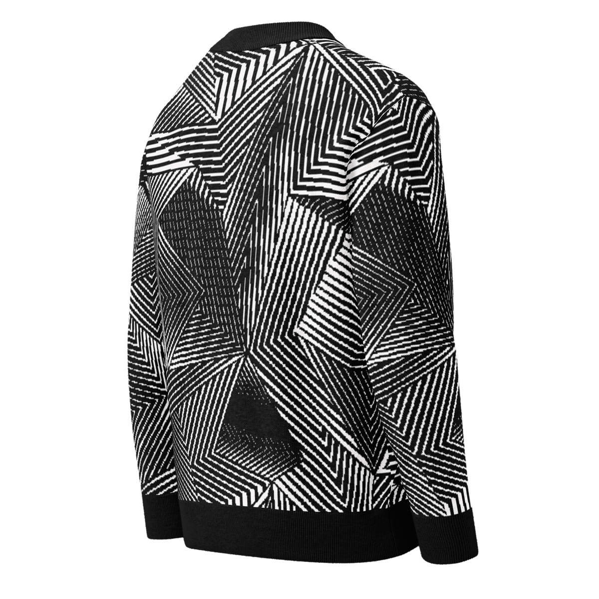 Dazzle Naval Camouflage Knitted Cardigan Sweater