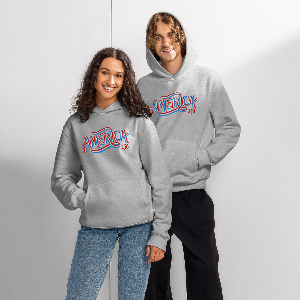 America 250 Embroidered Ribbon Hoodie product image for limited 250th anniversary release