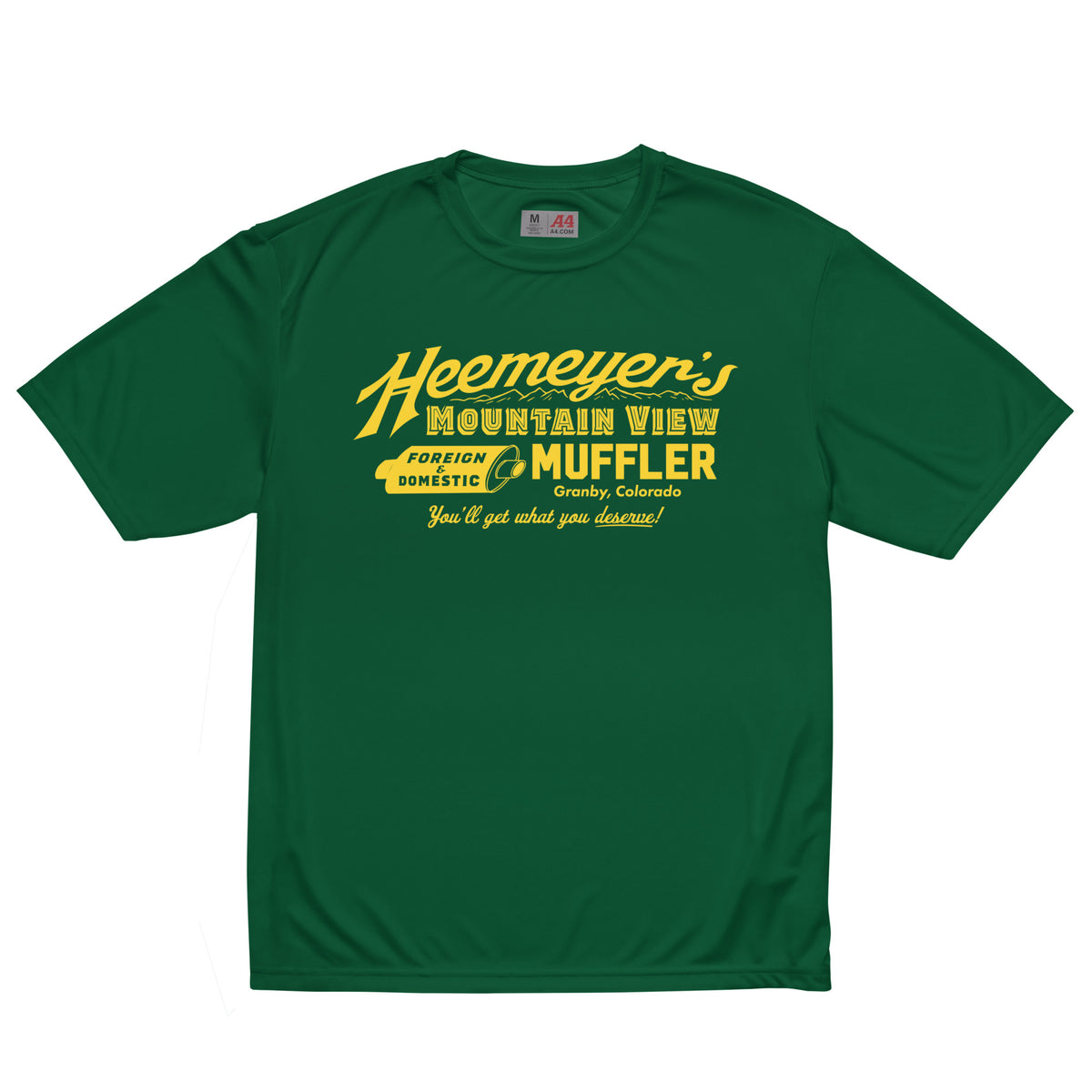 Heemeyer&#39;s Mountain View Muffler Performance T-Shirt