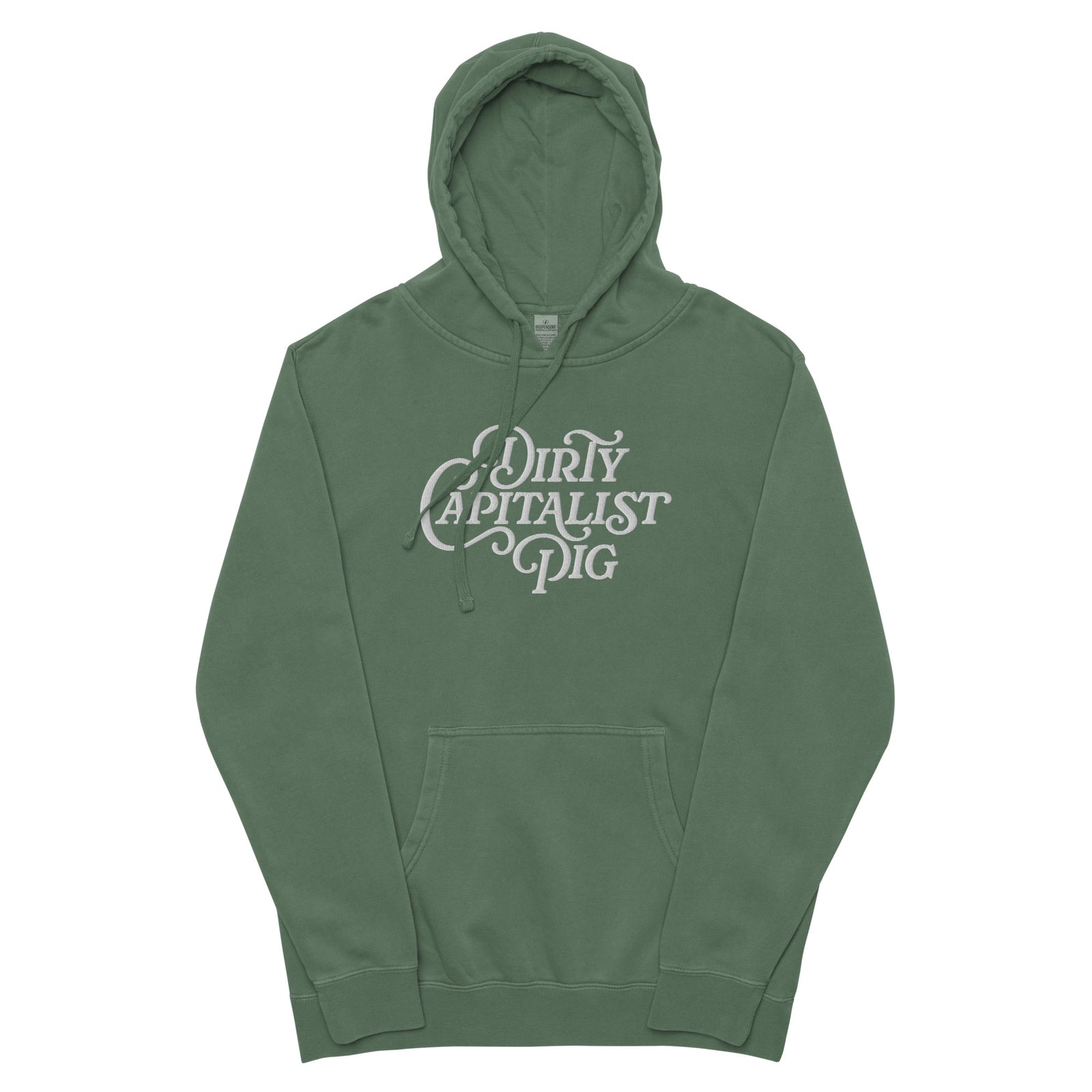 Dirty Capitalist Pig Pigment-dyed Embroidered Pullover Hoodie