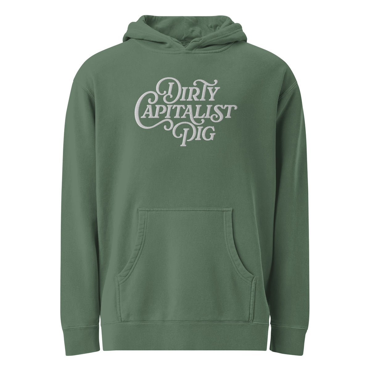 Dirty Capitalist Pig Pigment-dyed Embroidered Pullover Hoodie