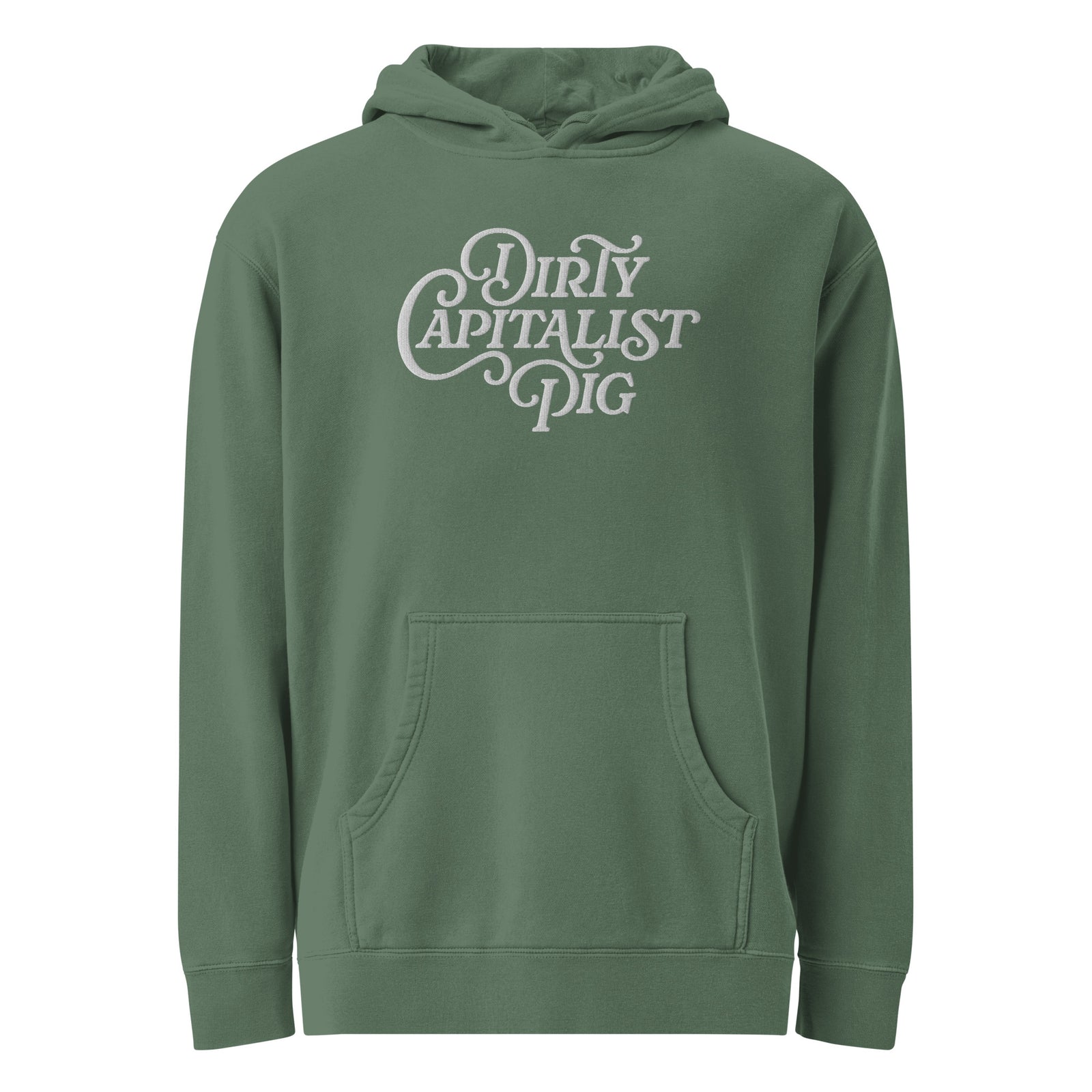 Dirty Capitalist Pig Pigment-dyed Embroidered Pullover Hoodie