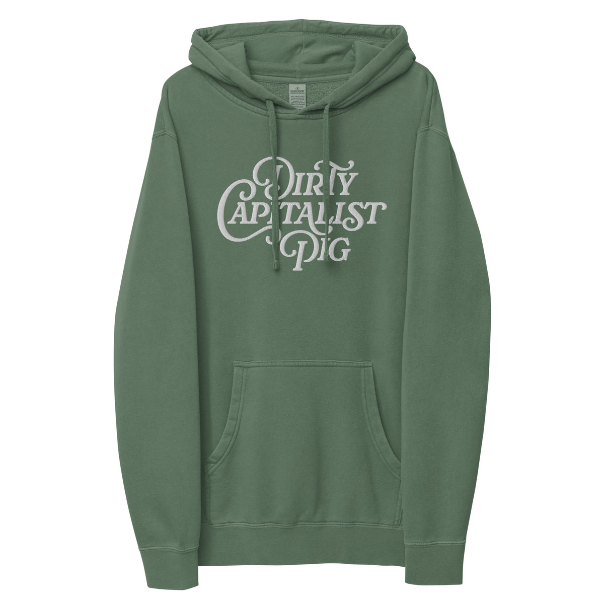 Dirty Capitalist Pig Pigment-dyed Embroidered Pullover Hoodie