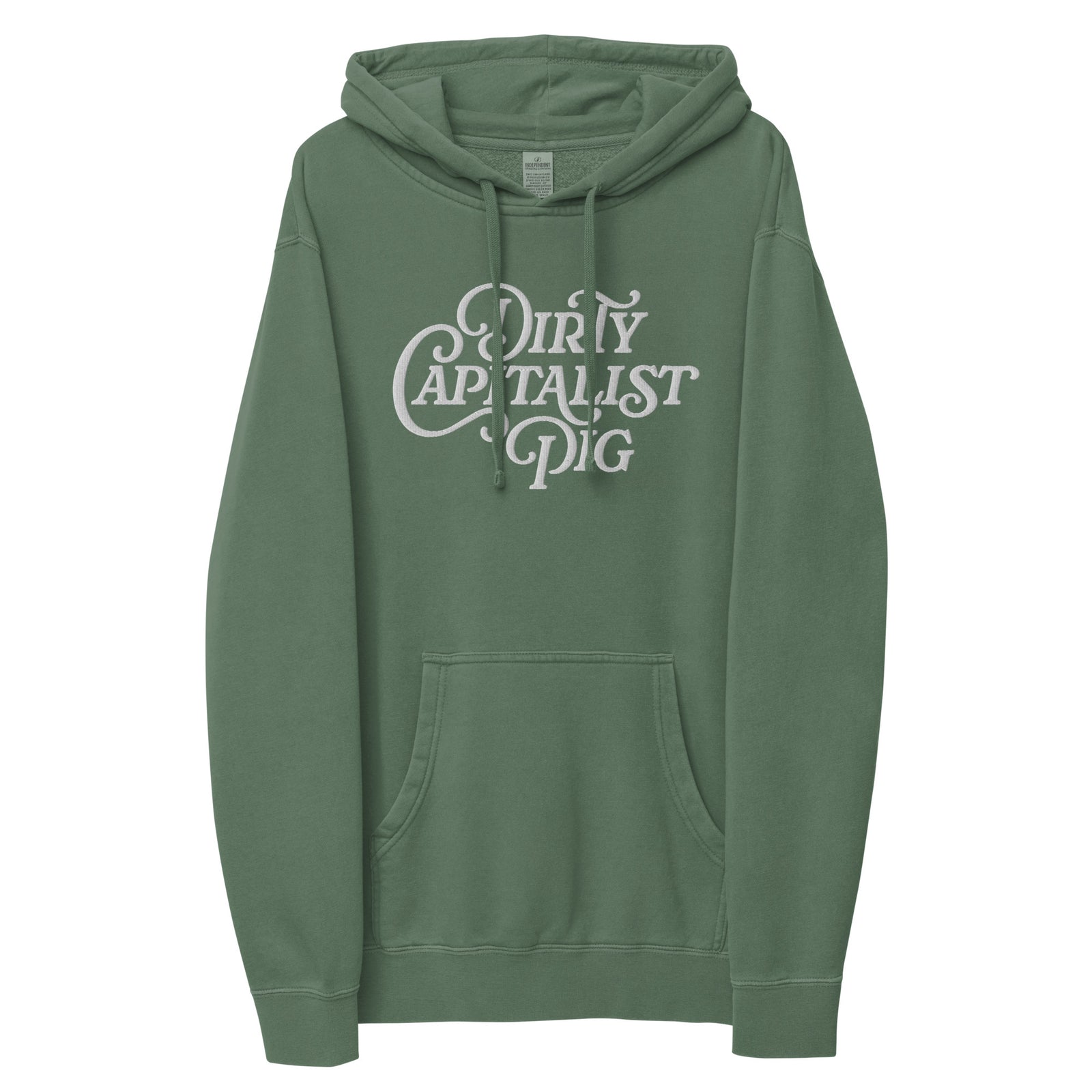 Dirty Capitalist Pig Pigment-dyed Embroidered Pullover Hoodie