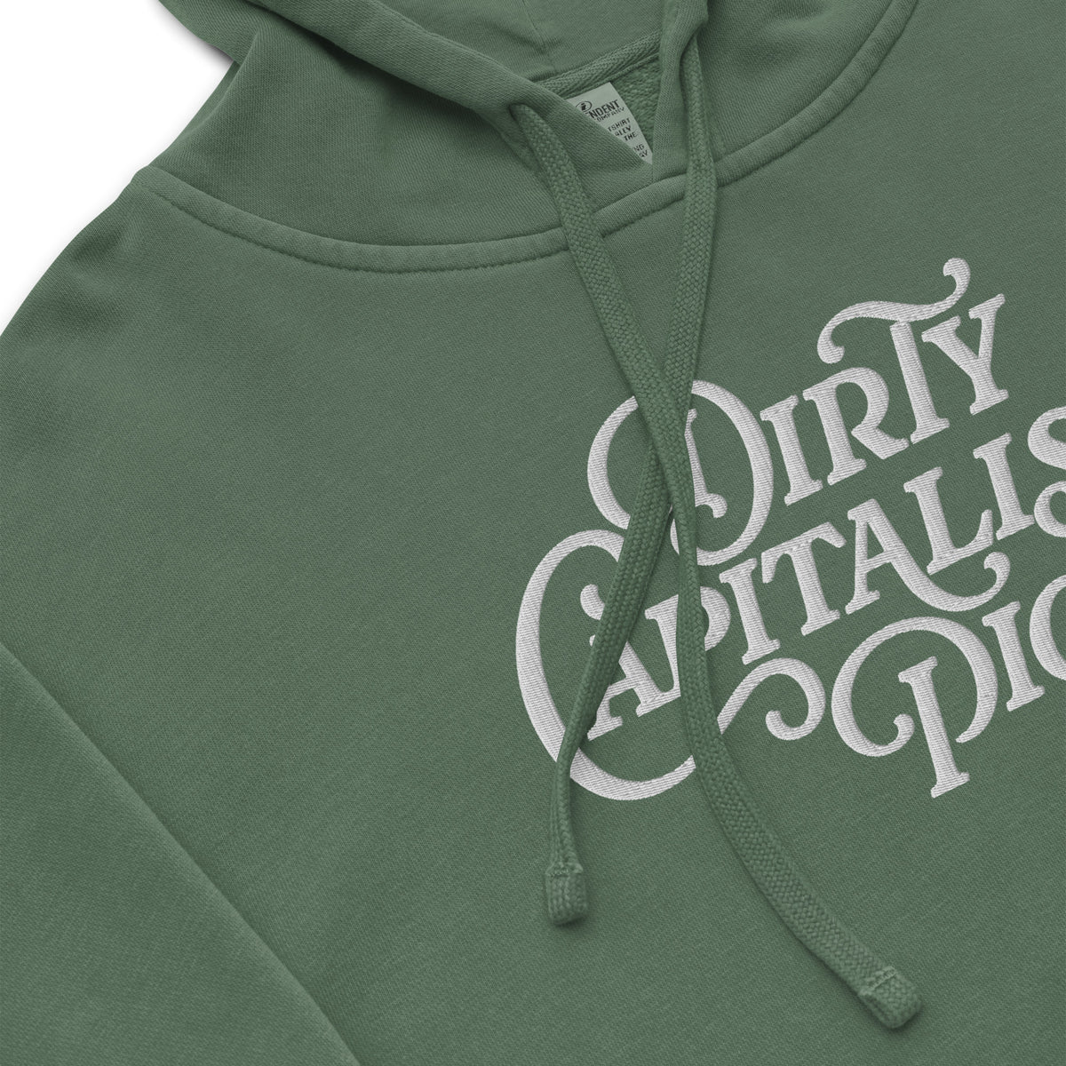 Dirty Capitalist Pig Pigment-dyed Embroidered Pullover Hoodie