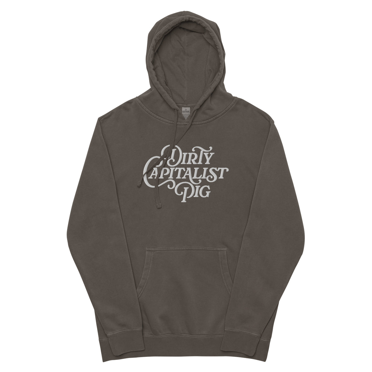 Dirty Capitalist Pig Pigment-dyed Embroidered Pullover Hoodie