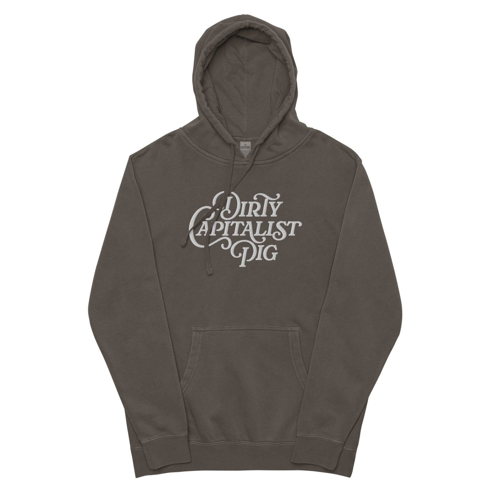 Dirty Capitalist Pig Pigment-dyed Embroidered Pullover Hoodie