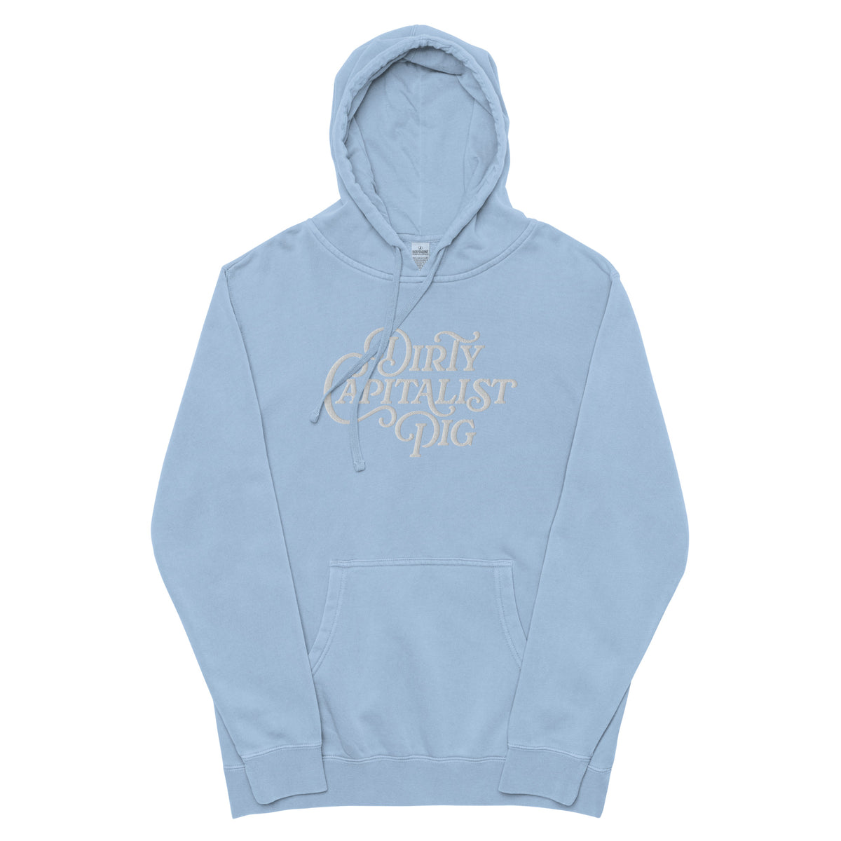 Dirty Capitalist Pig Pigment-dyed Embroidered Pullover Hoodie