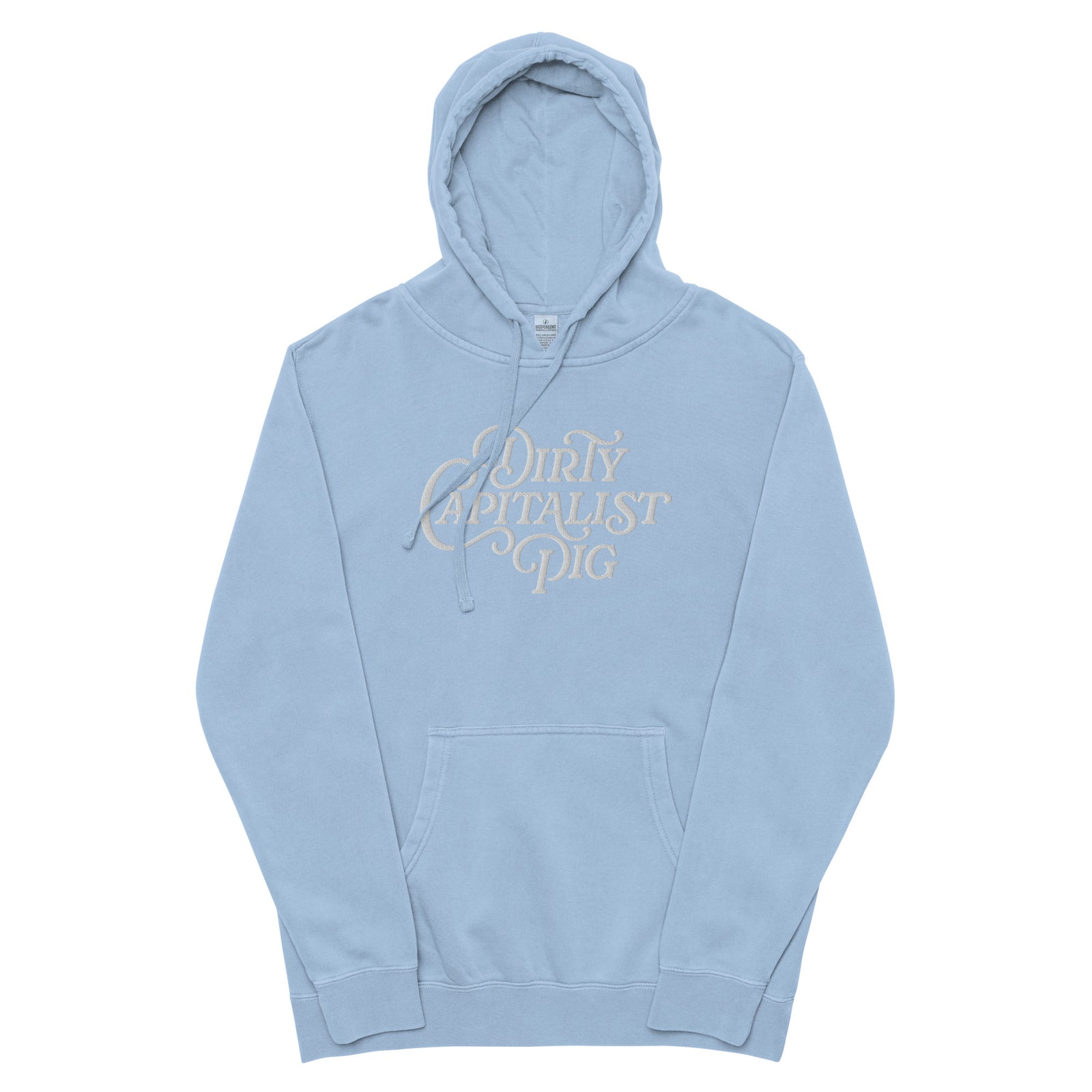 Dirty Capitalist Pig Pigment-dyed Embroidered Pullover Hoodie