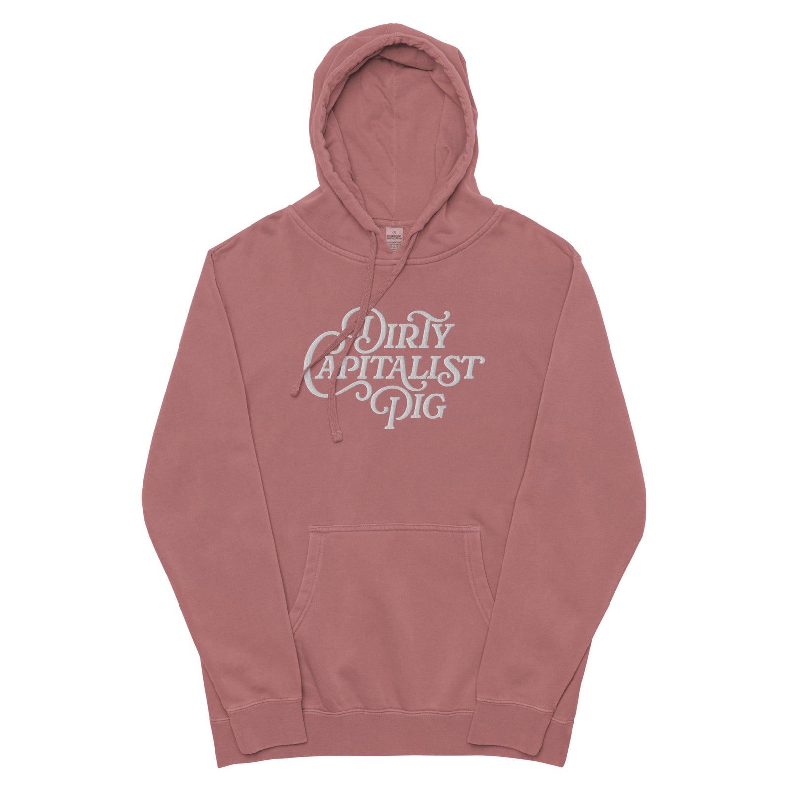 Dirty Capitalist Pig Pigment-dyed Embroidered Pullover Hoodie