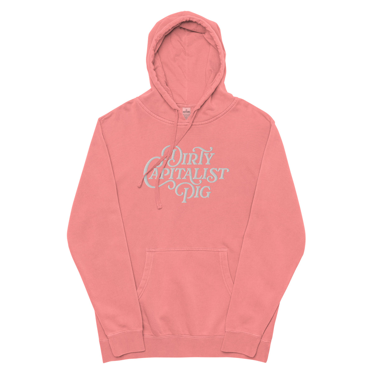 Dirty Capitalist Pig Pigment-dyed Embroidered Pullover Hoodie