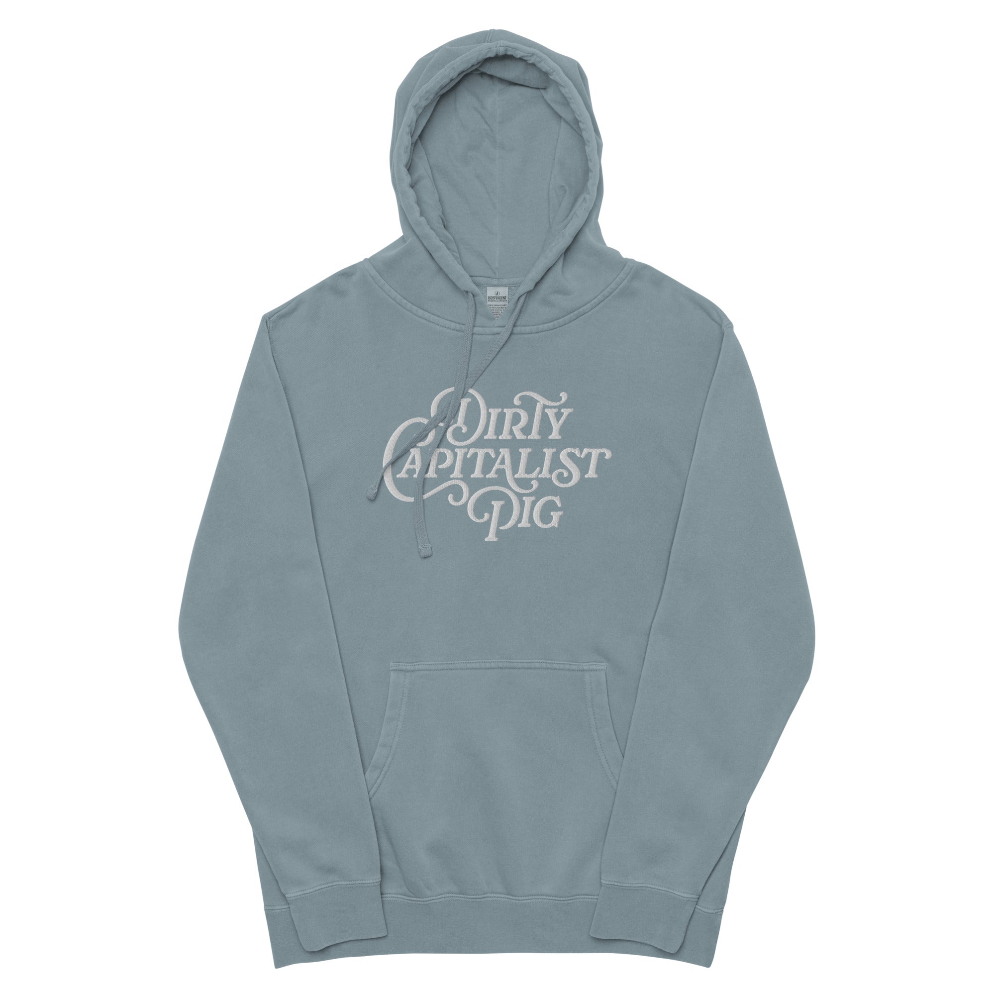 Dirty Capitalist Pig Pigment-dyed Embroidered Pullover Hoodie