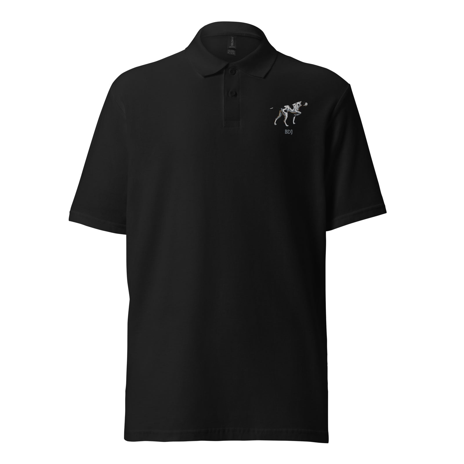 Pointer Dog Custom Embroidery Unisex Pique Polo Shirt