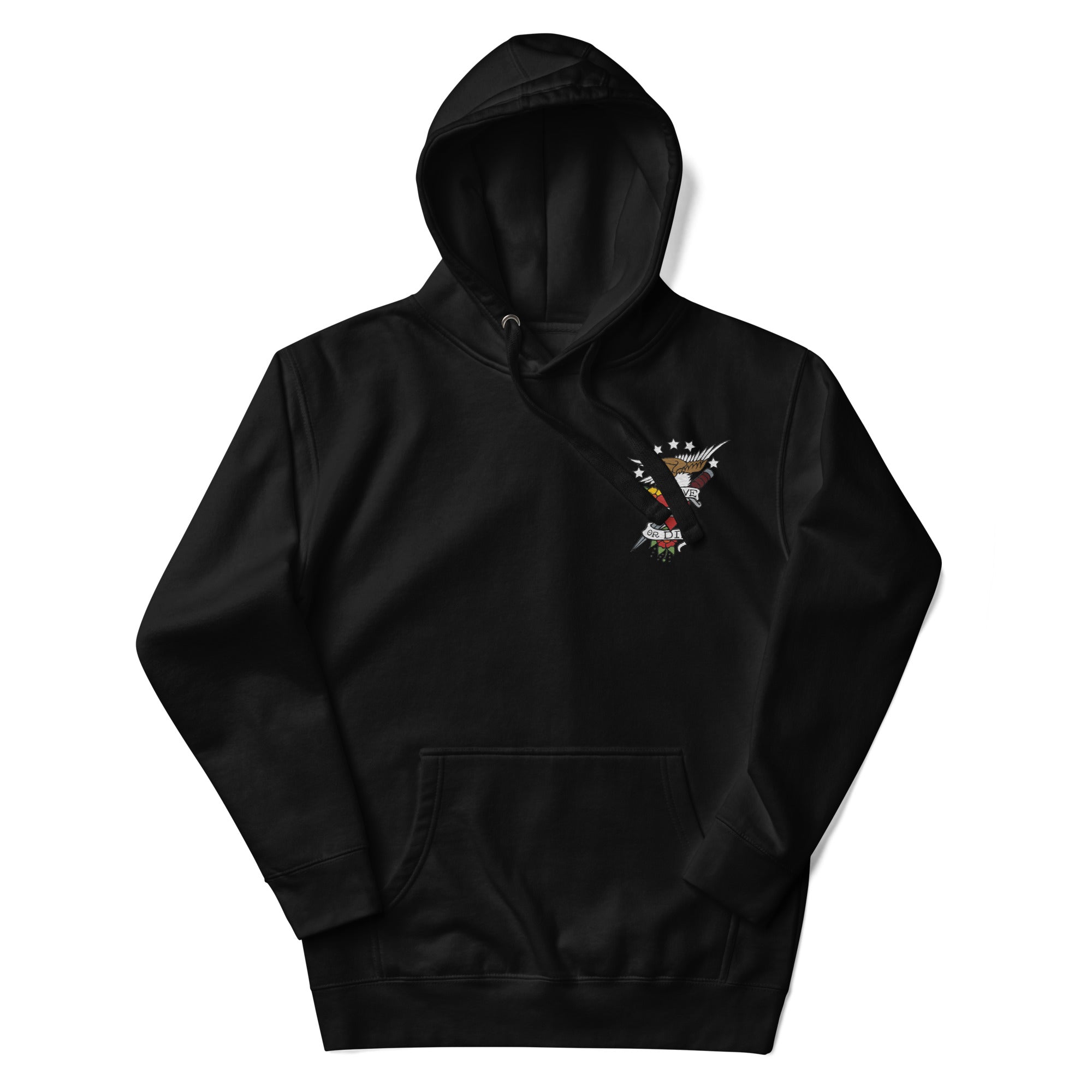 Live Free or Doe Eagle Embroidered Hoodie