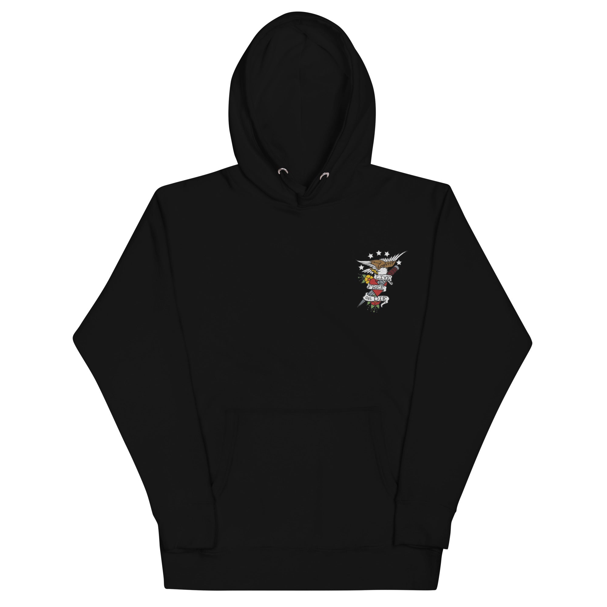 Live Free or Doe Eagle Embroidered Hoodie