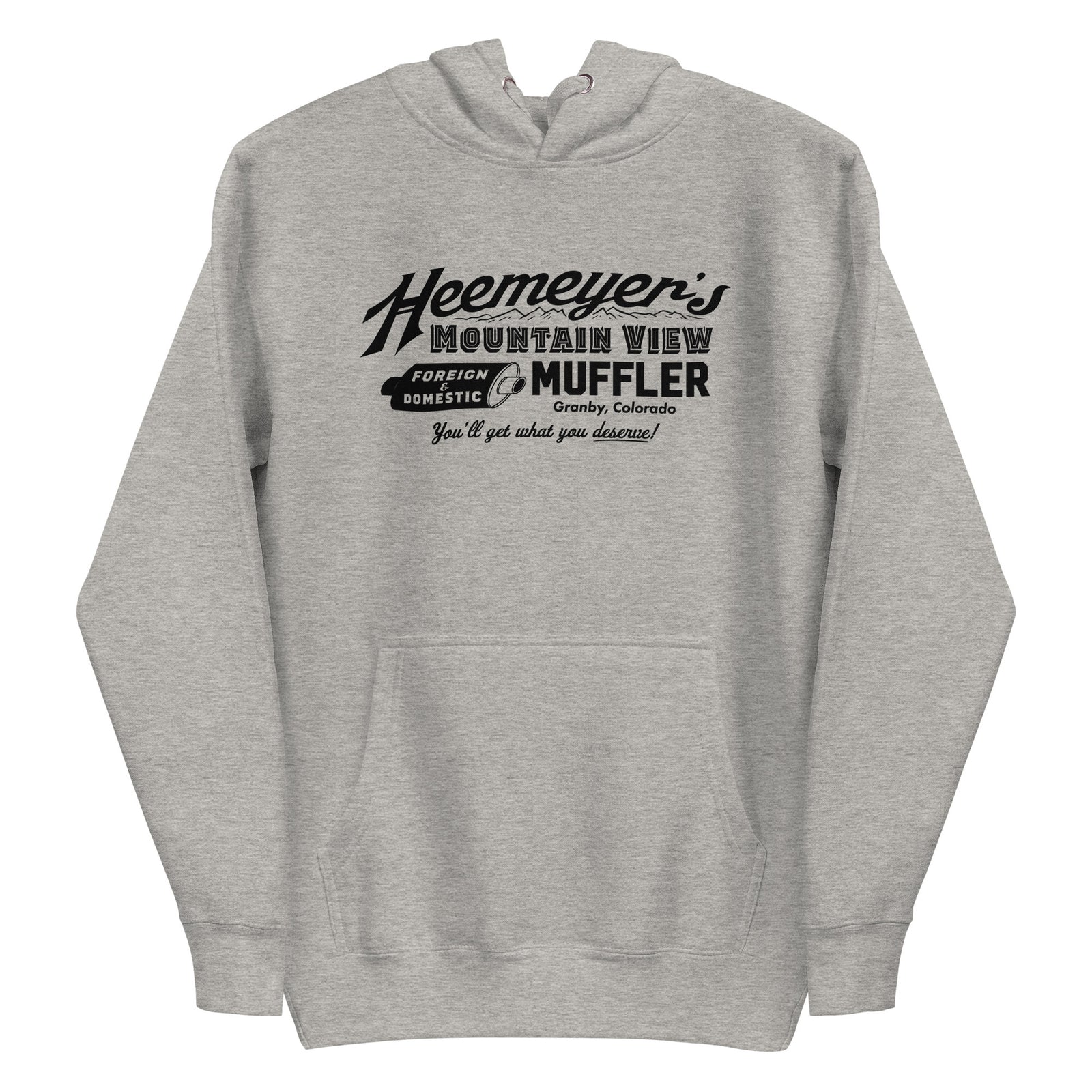 Heemeyer's Mountain View Muffler Hoodie