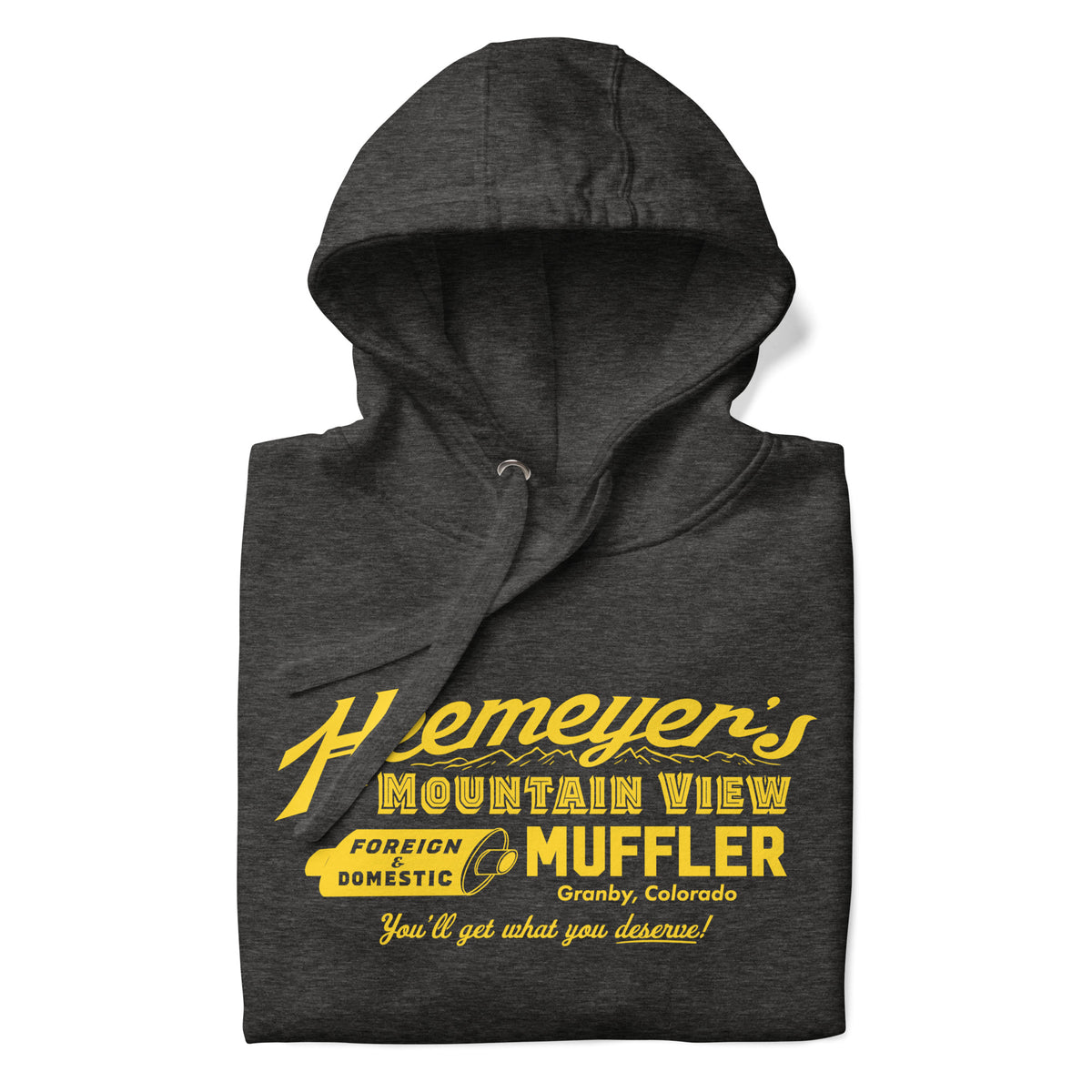 Heemeyer&#39;s Mountain View Muffler Hoodie