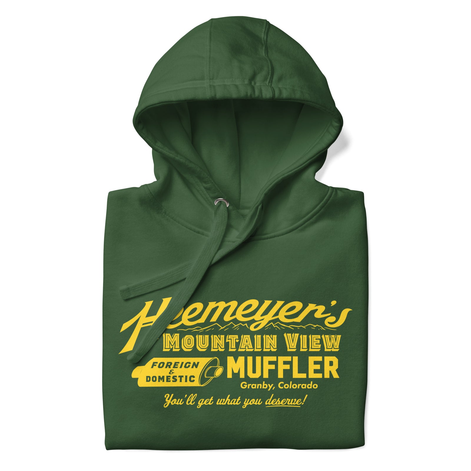 Heemeyer's Mountain View Muffler Hoodie