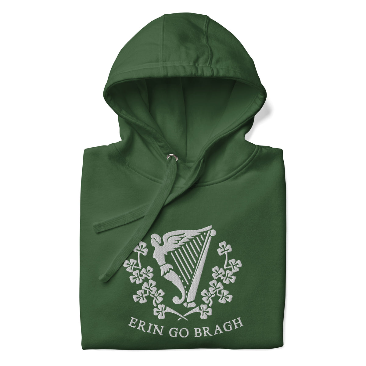 Erin Go Bragh Harp Embroidered Hoodie