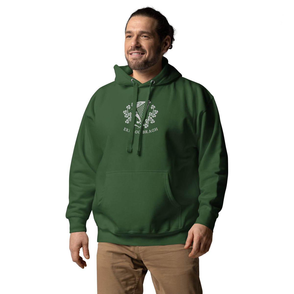 Erin Go Bragh Harp Embroidered Hoodie