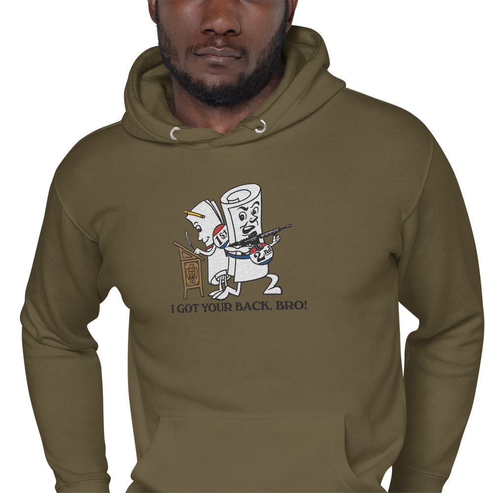 I Got Your Back Bro 2nd Amendment Embroidered Hoodie