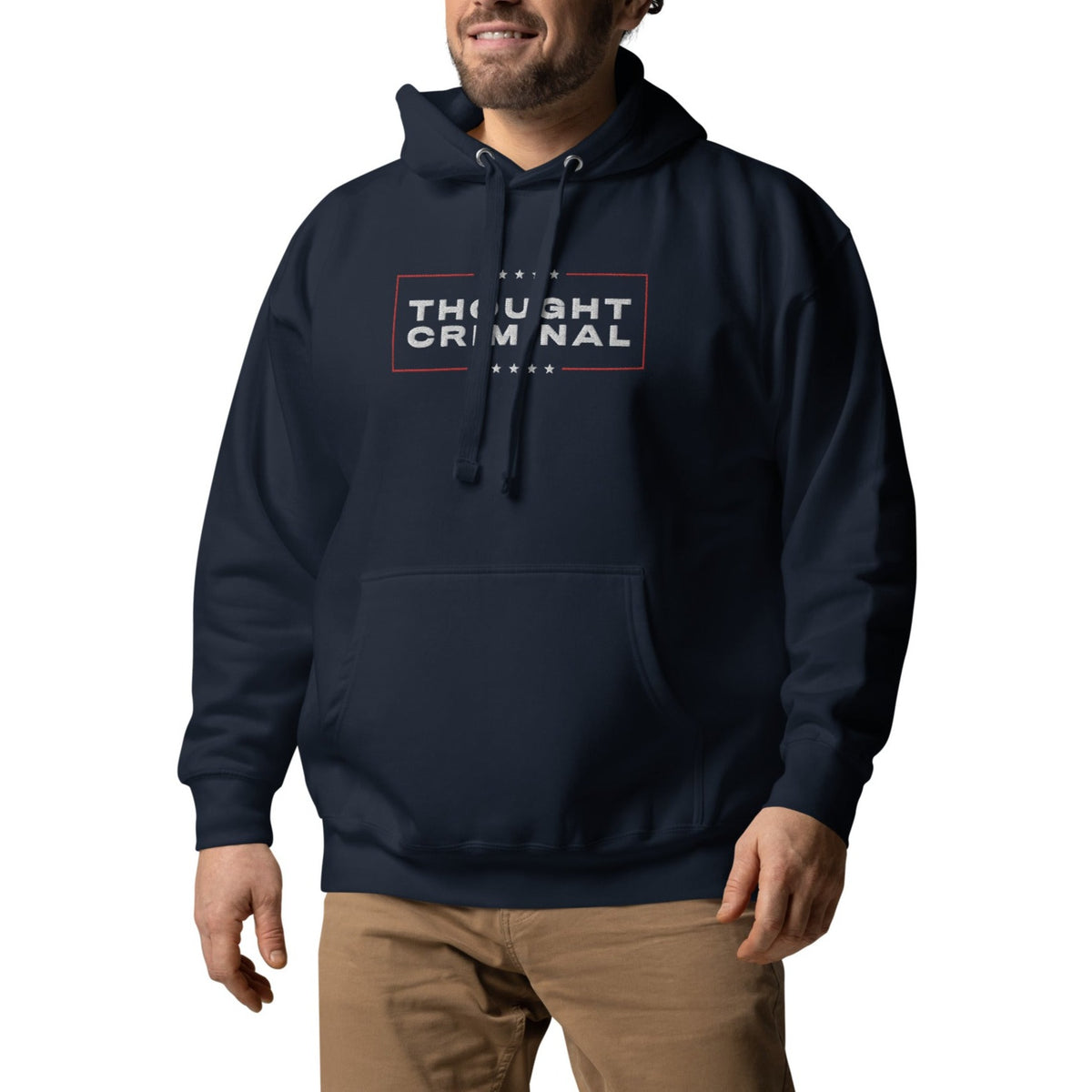 Thought Criminal Campaign Embroidered Unisex Hoodie