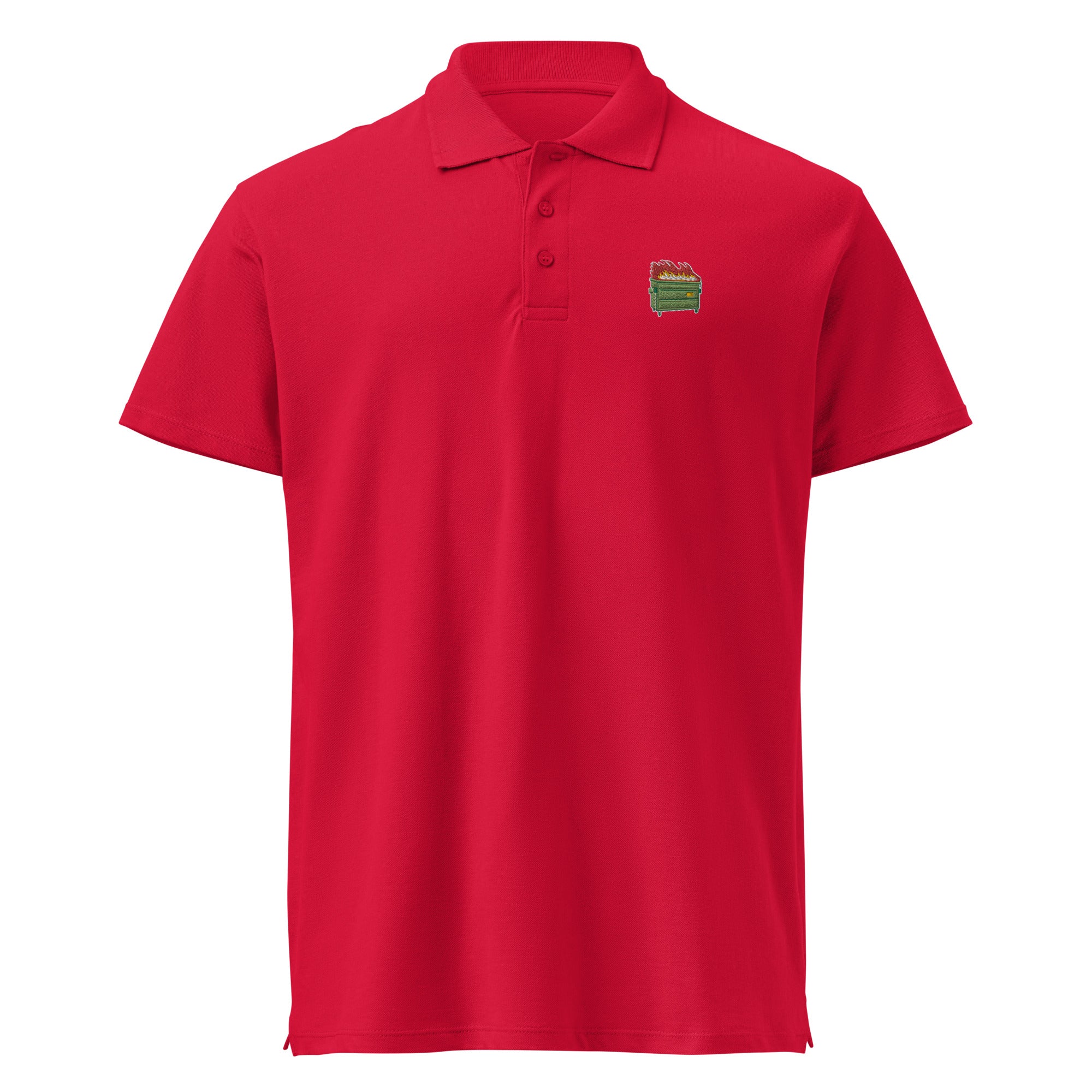 Dumpster Fire Pique Polo Shirt