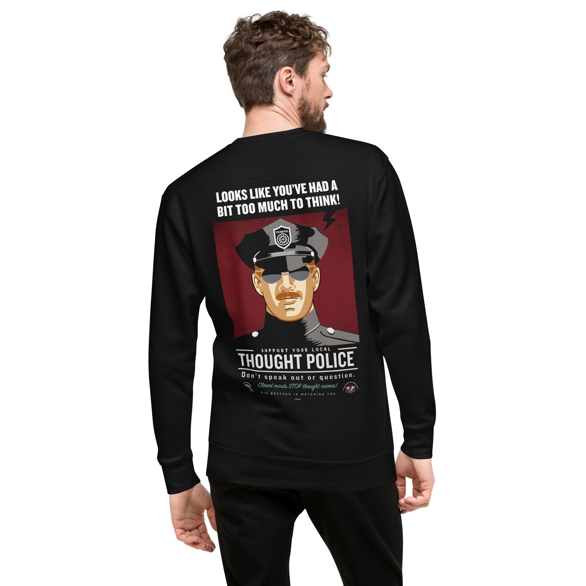 Thought Police Embroidered Sweatshirt