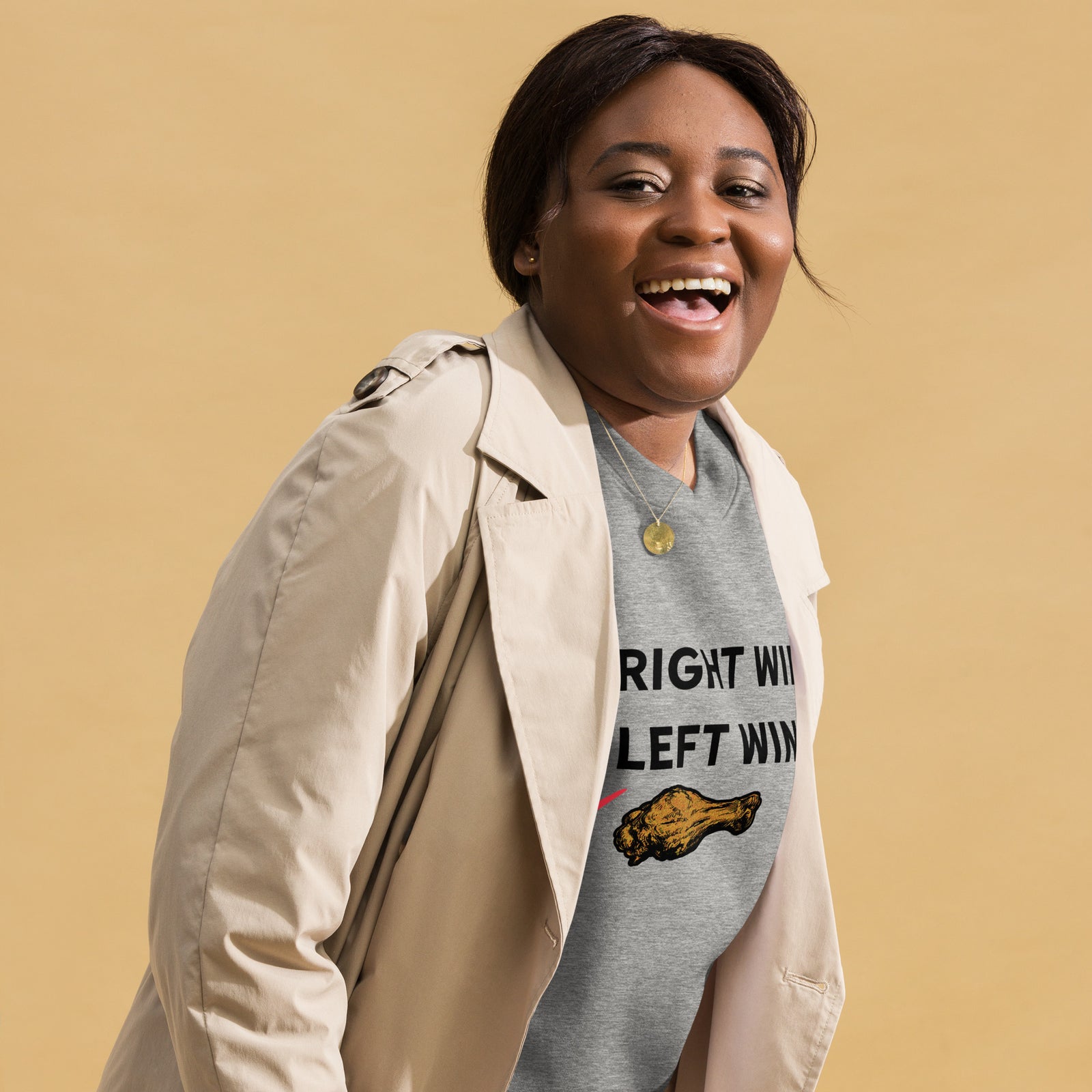 Right Wing, Left Wing, Chicken Wing Voter Crewneck Sweatshirt