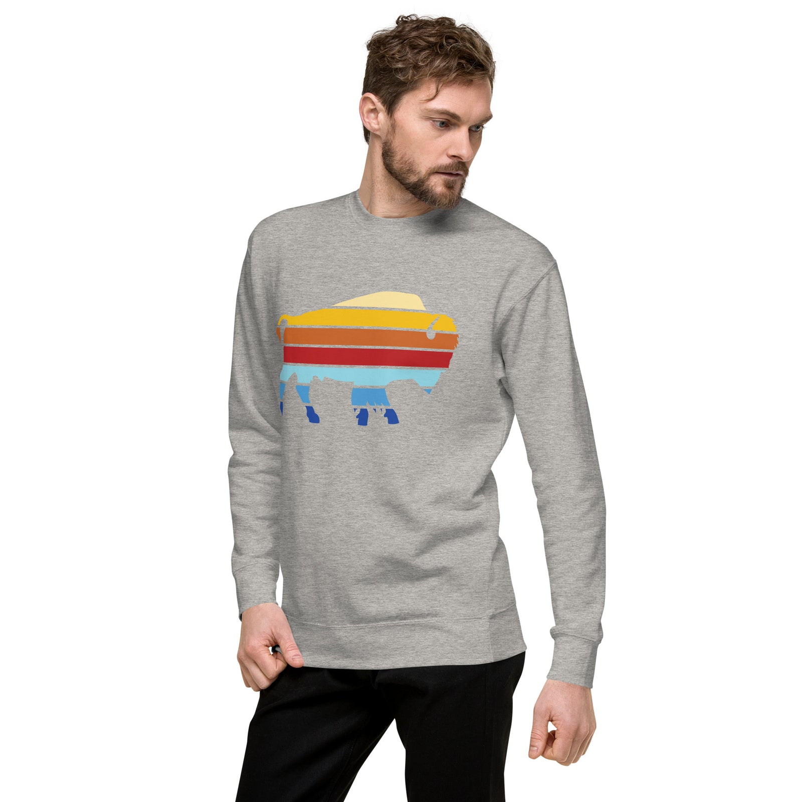Bison Stack Unisex Crewneck Sweatshirt