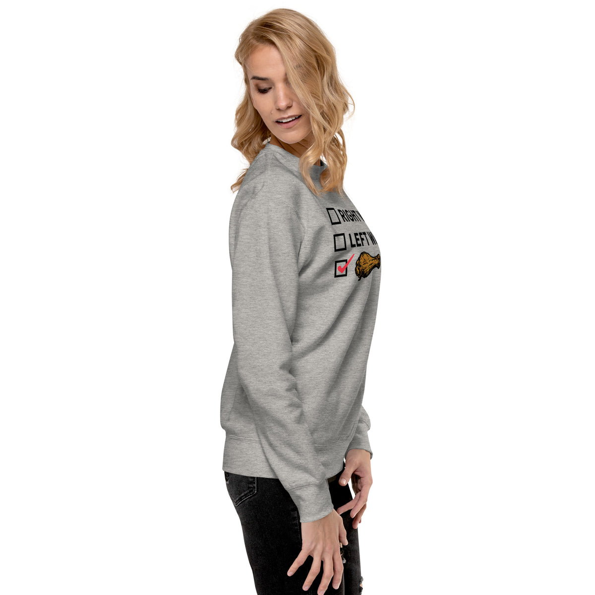Right Wing, Left Wing, Chicken Wing Voter Crewneck Sweatshirt