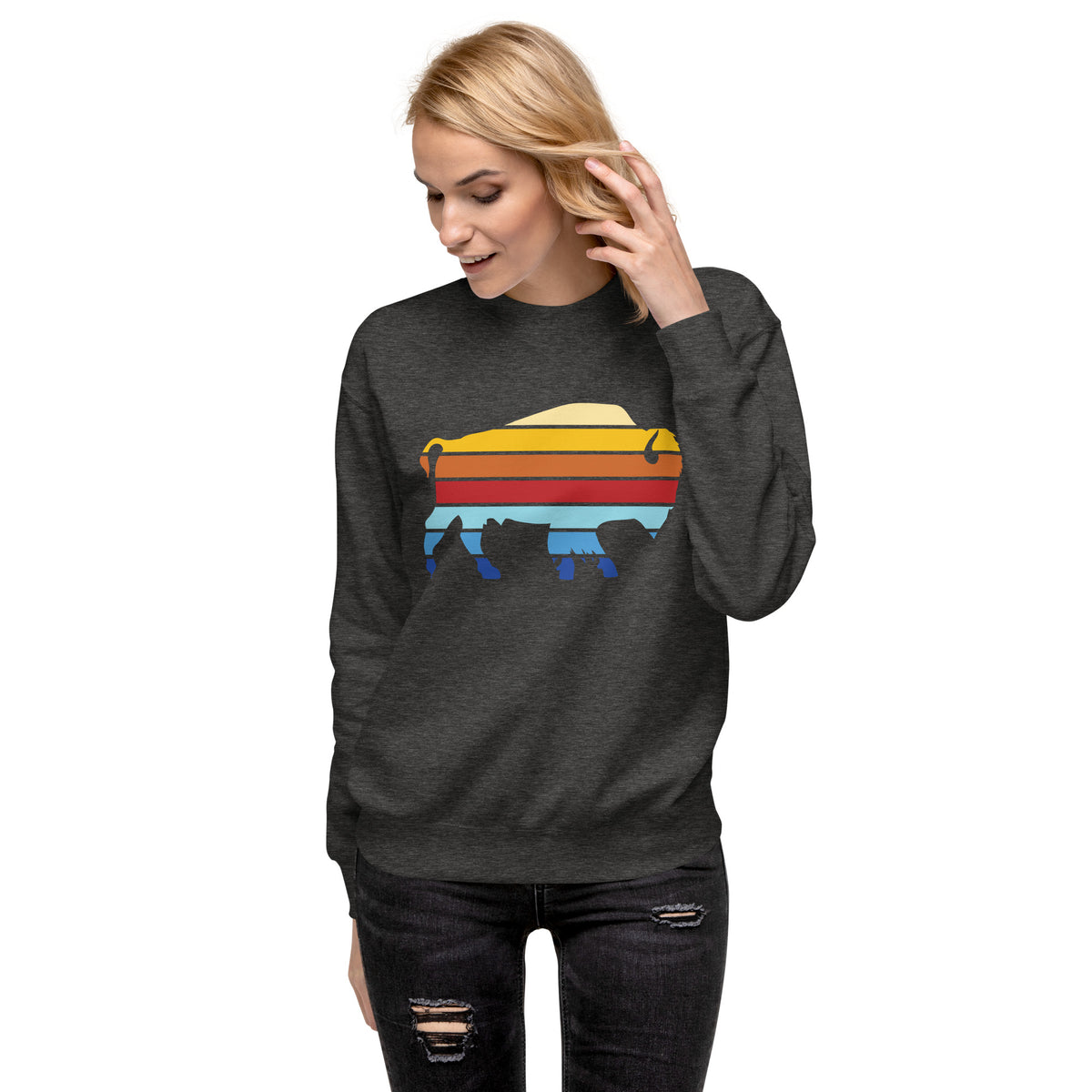 Bison Stack Unisex Crewneck Sweatshirt