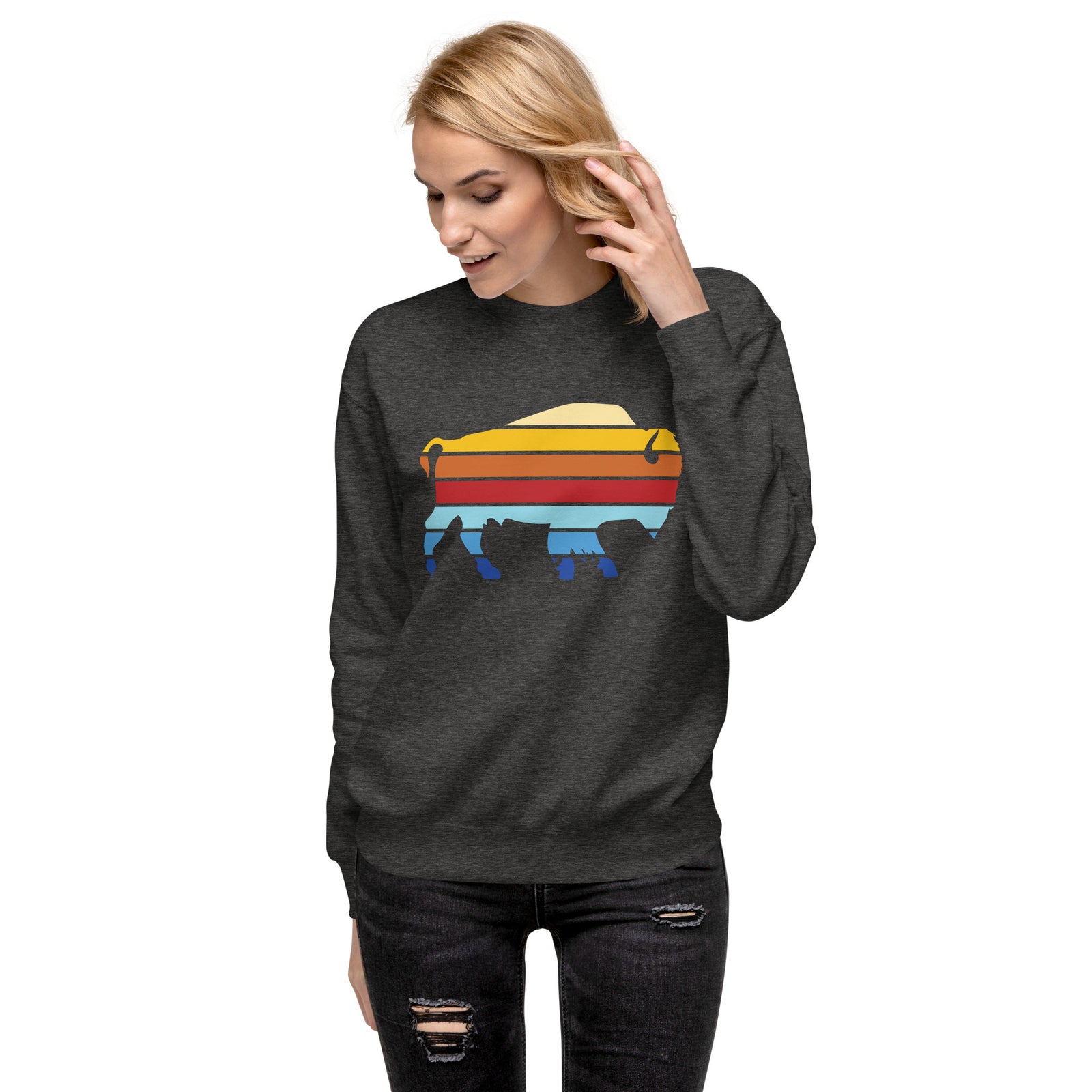 Bison Stack Unisex Crewneck Sweatshirt