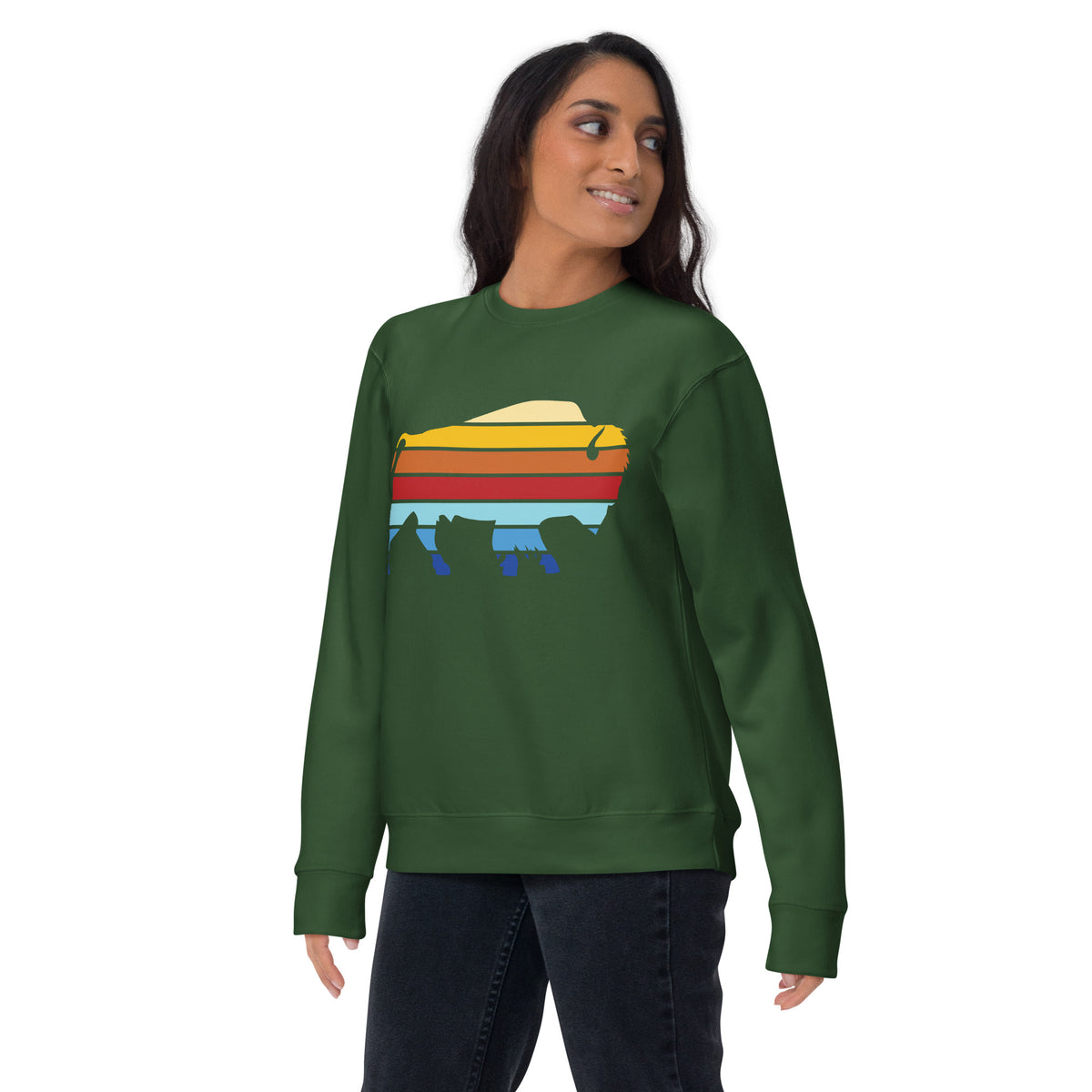 Bison Stack Unisex Crewneck Sweatshirt