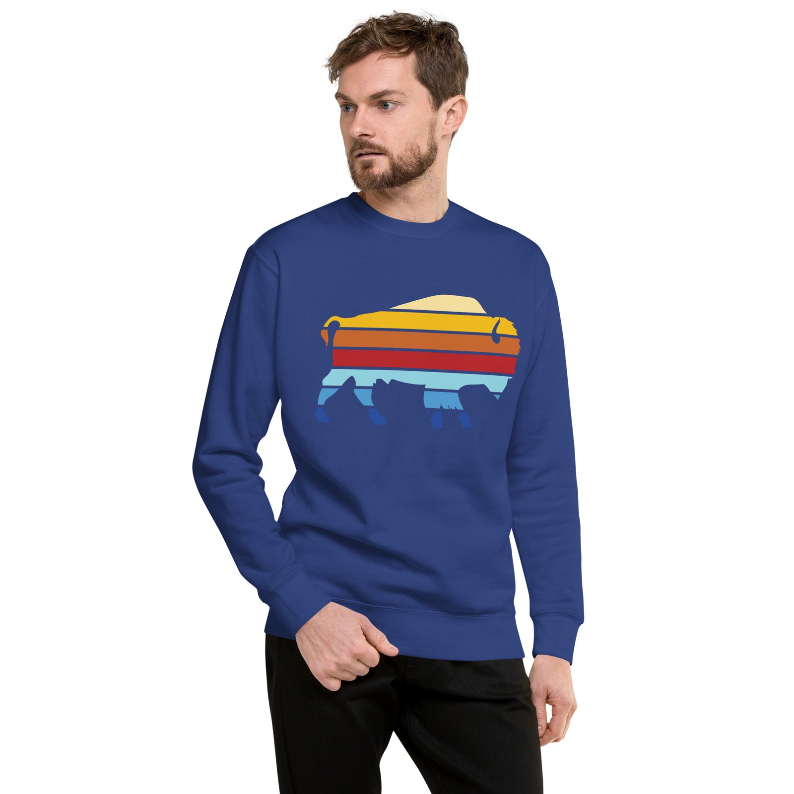 Bison Stack Unisex Crewneck Sweatshirt