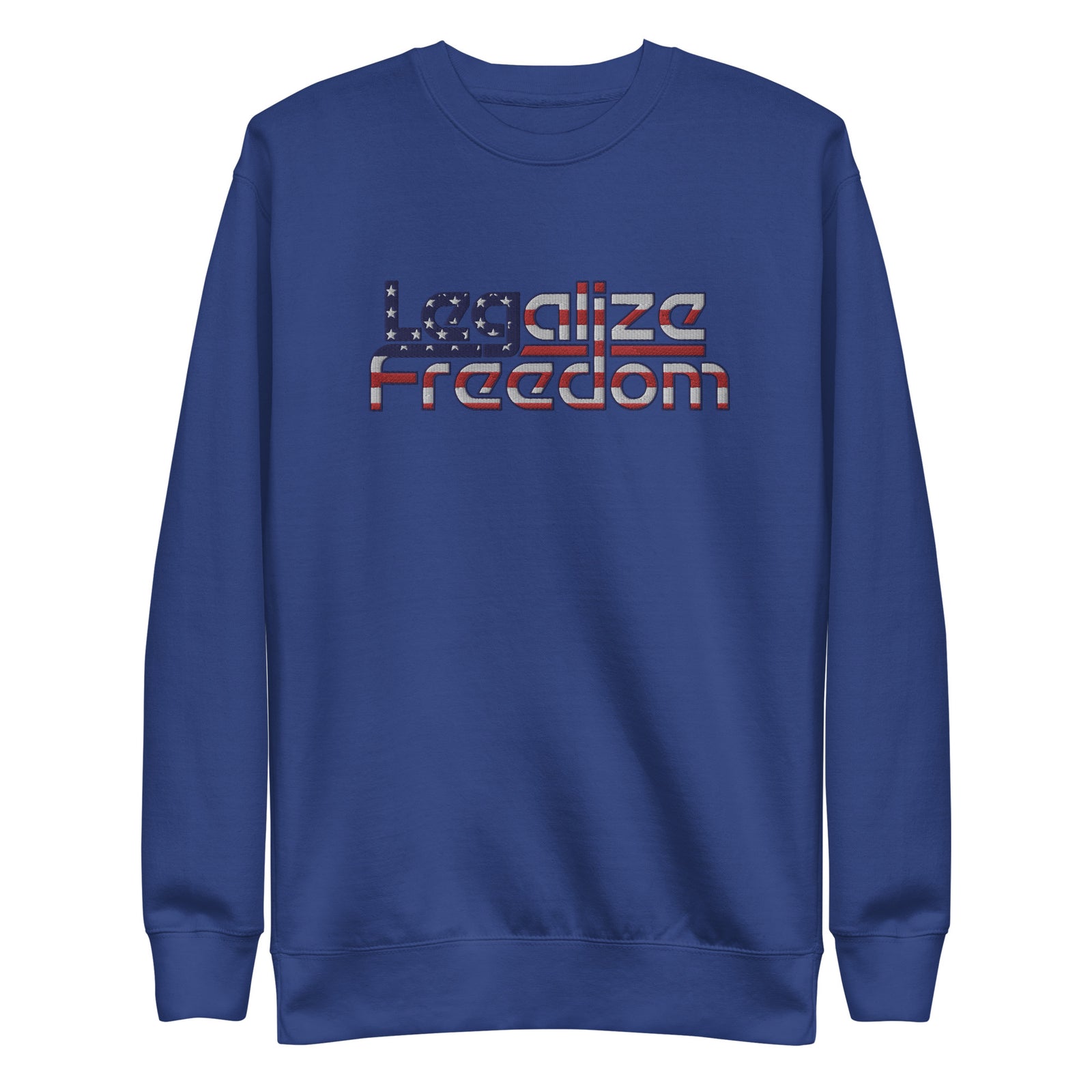 Legalize Freedom Embroidered Crewneck Sweatshirt
