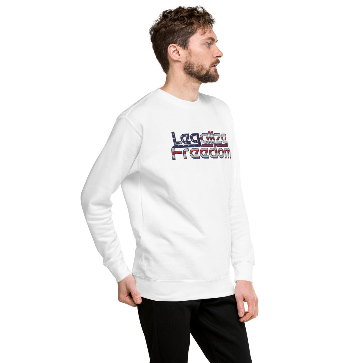 Legalize Freedom Embroidered Crewneck Sweatshirt