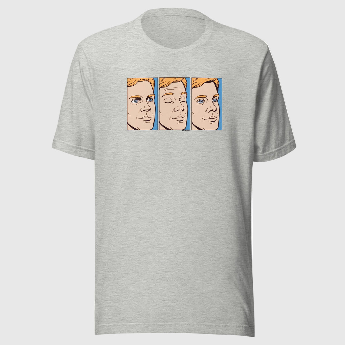Blinking White Guy T-Shirt in Athletic Heather front view