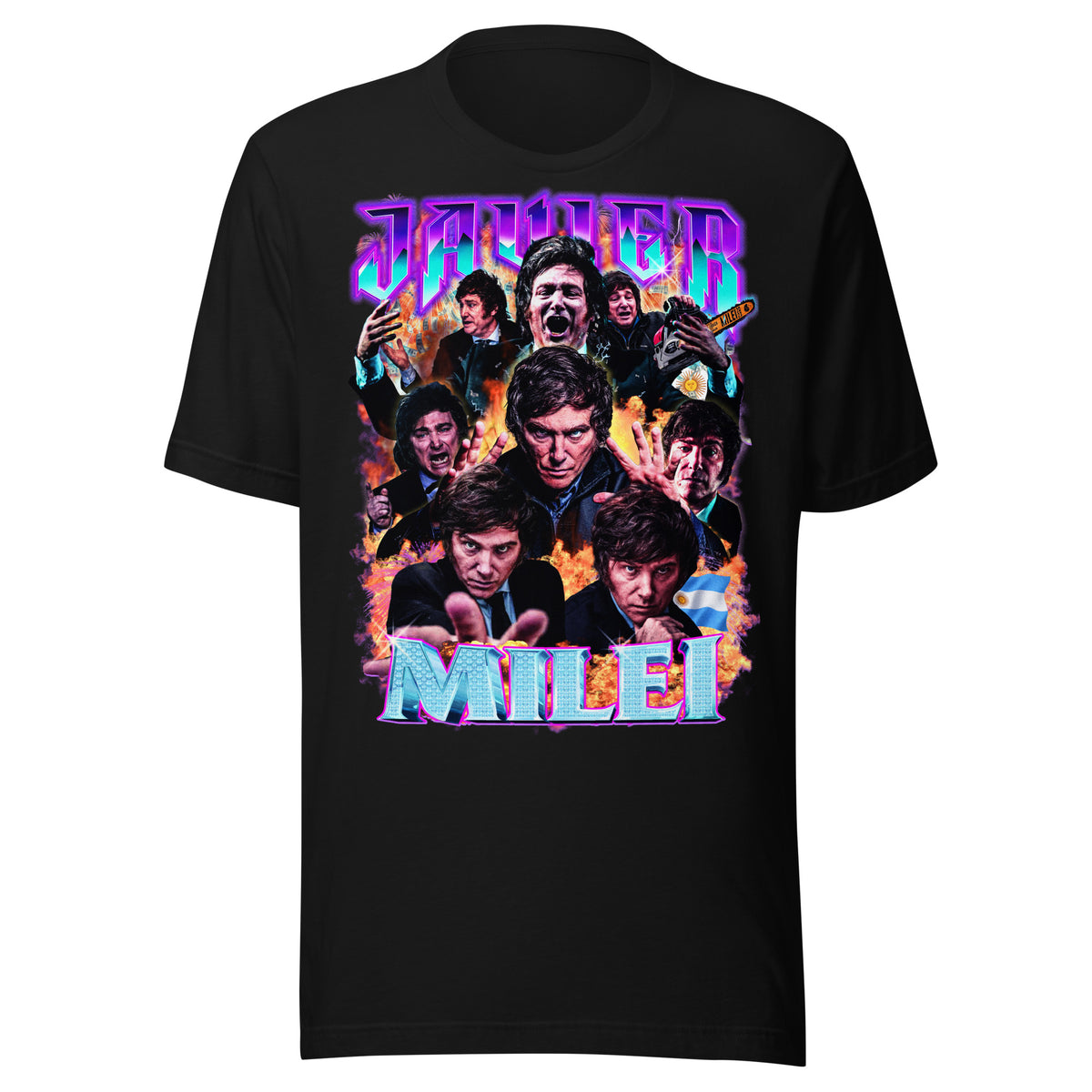 Javier Milei 90s Bootleg Graphic T-Shirt