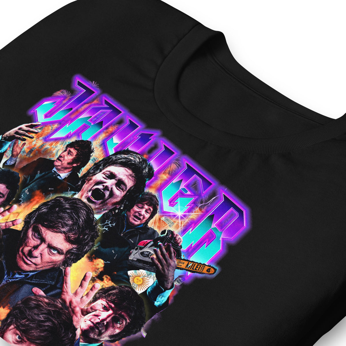 Javier Milei 90s Bootleg Graphic T-Shirt