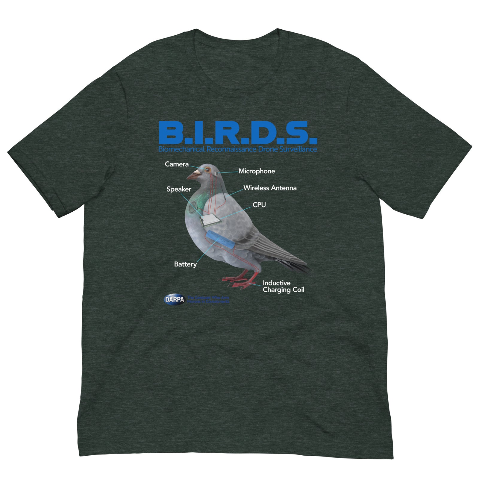 B.I.R.D.S. Biomechanical Reconnaissance Drone Surveillance T-Shirt
