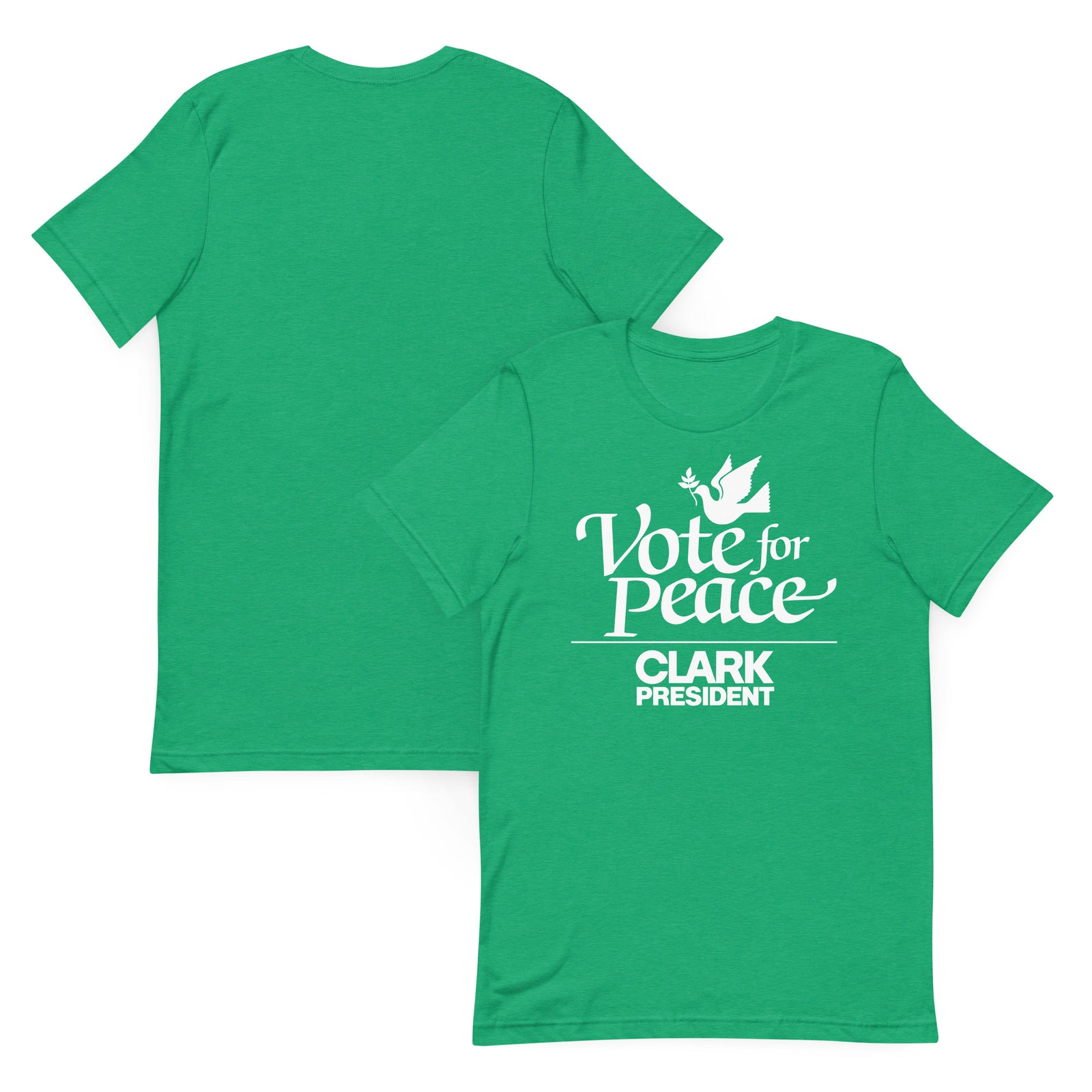 Green Vote for Peace Ed Clark 1980 Libertarian Campaign T-Shirt 