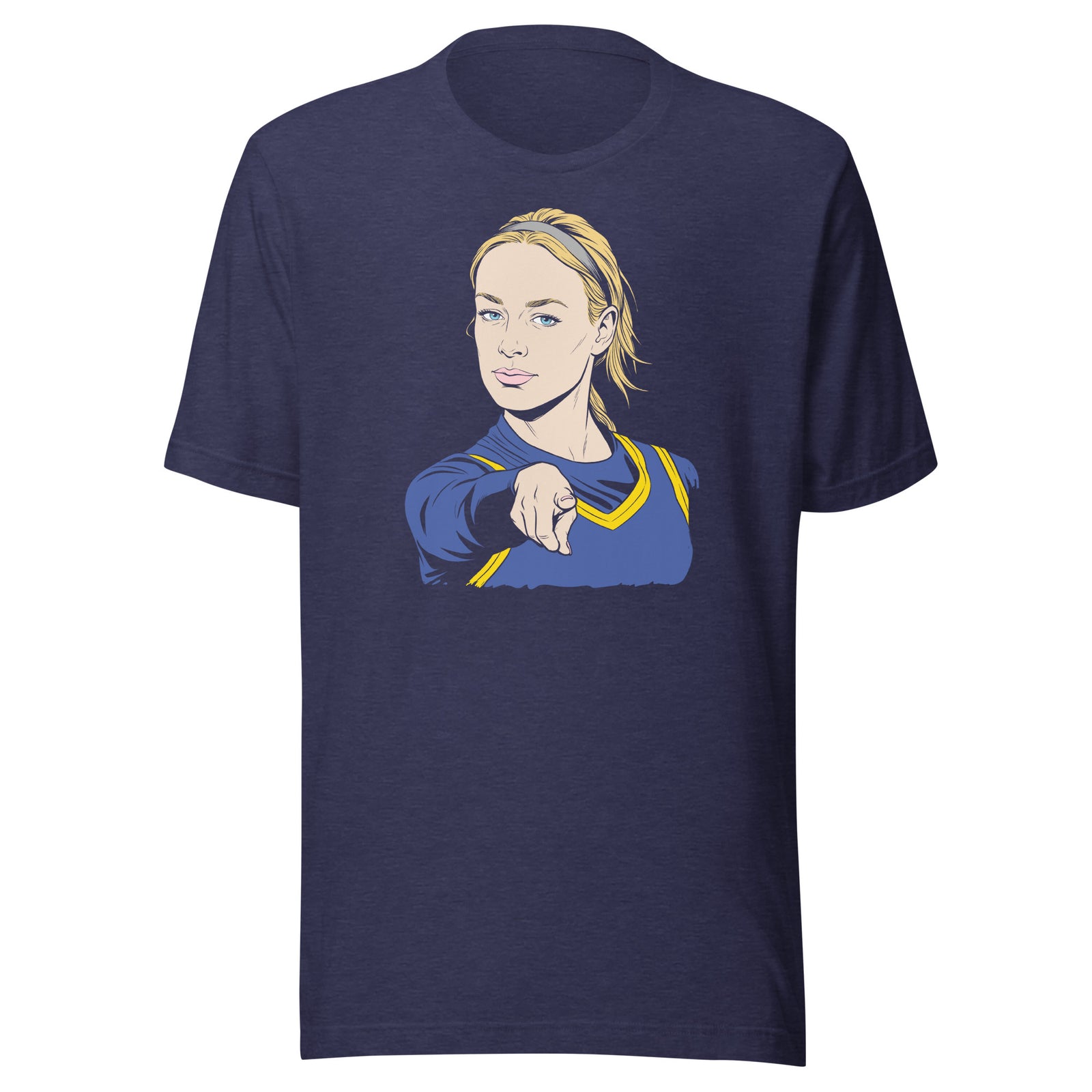 Sophie's Point basketball parody t-shirt in Black Heather with original pointing gesture artwork by Liberty Maniacs