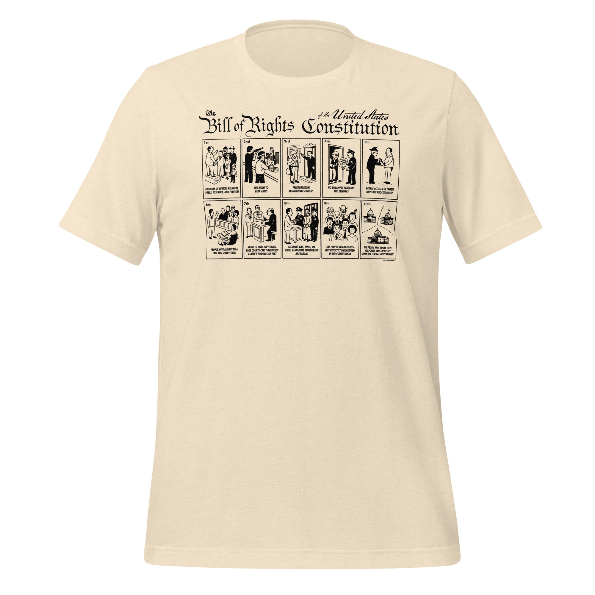 The Illustrated Bill of Rights Graphic Tee by Liberty Maniacs