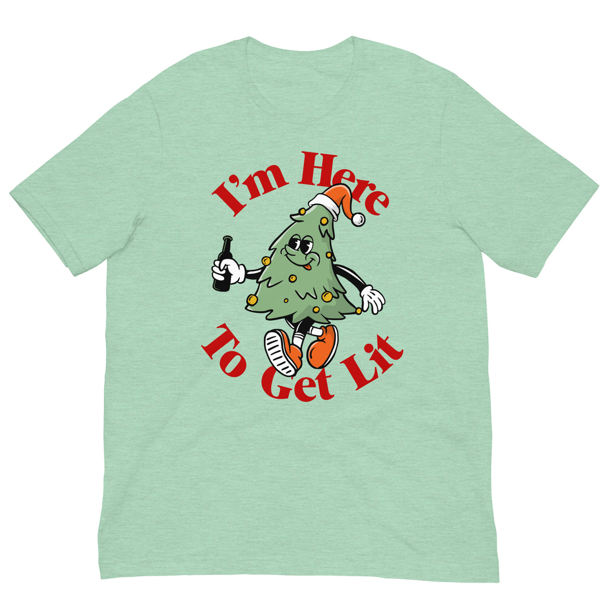 I&#39;m Here to Get Lit Christmas Tree T-Shirt