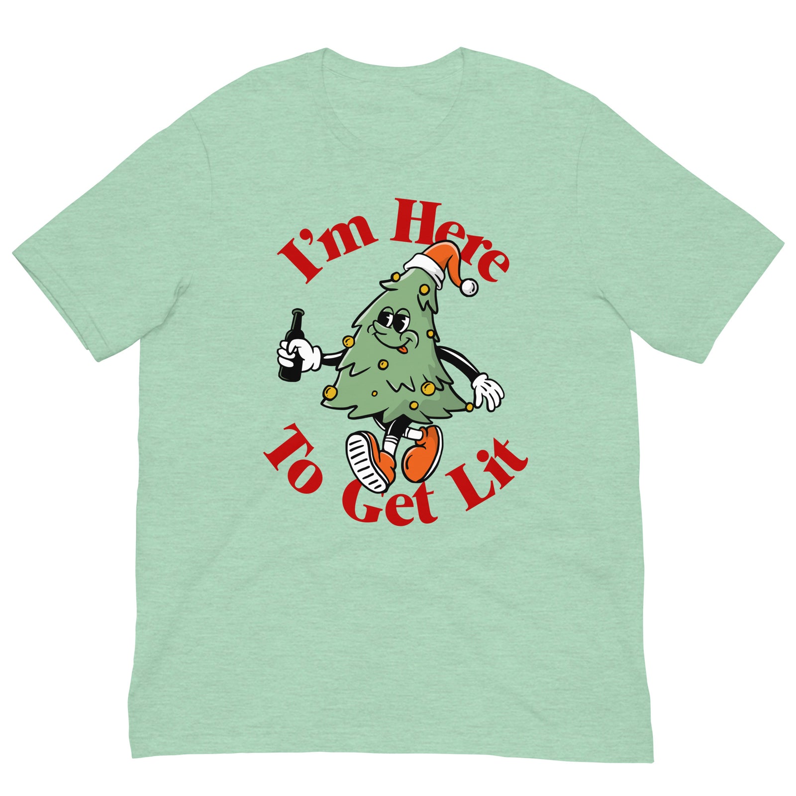 I'm Here to Get Lit Christmas Tree T-Shirt