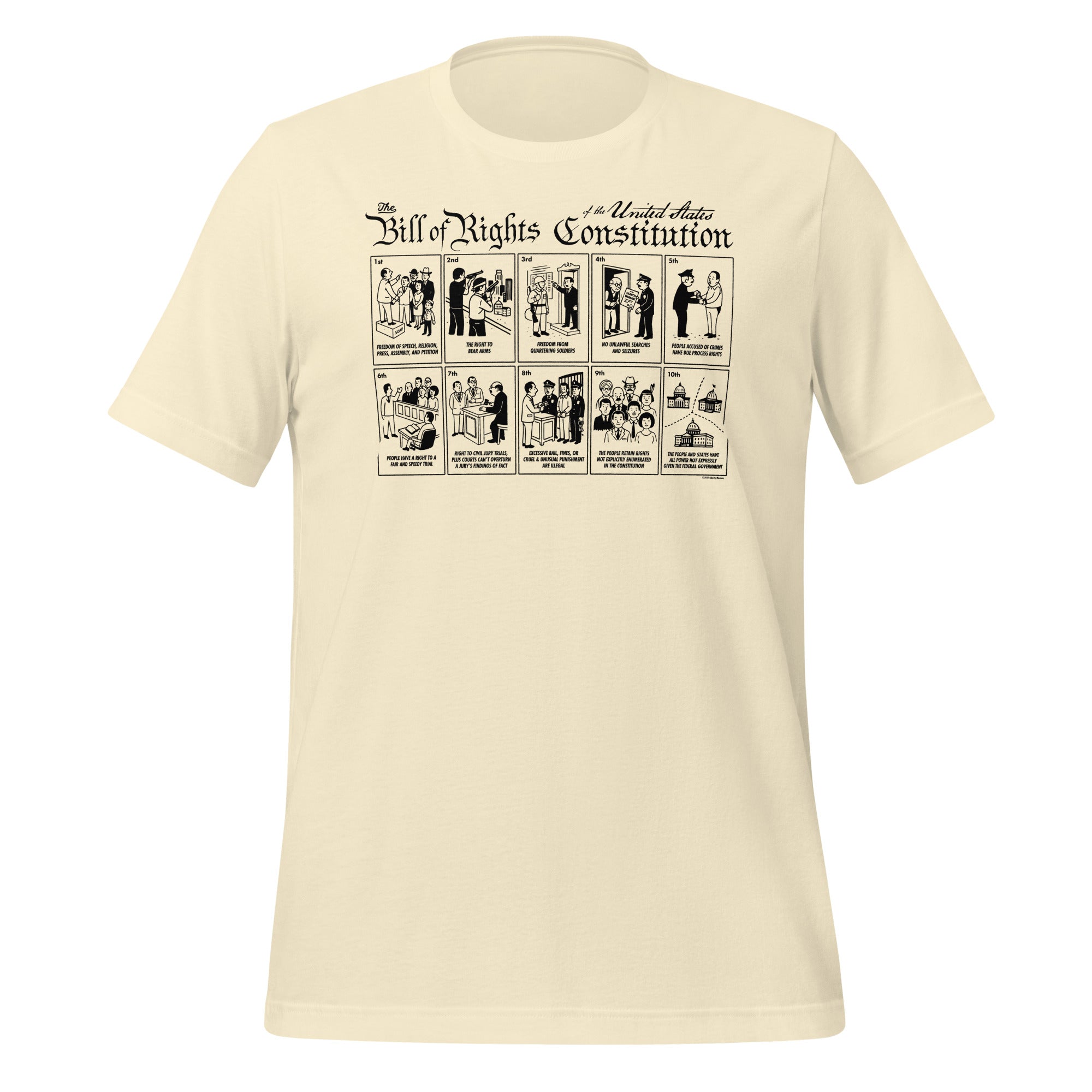 The Illustrated Bill of Rights Graphic Tee by Liberty Maniacs