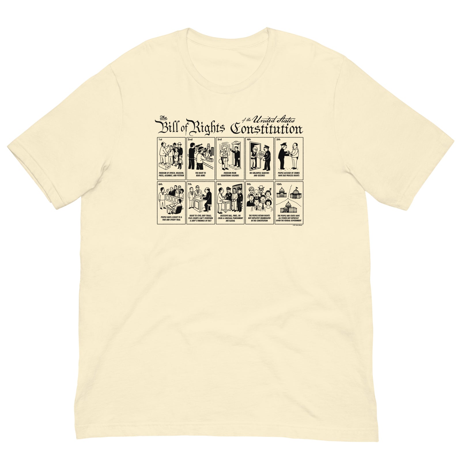 The Illustrated Bill of Rights Graphic Tee by Liberty Maniacs