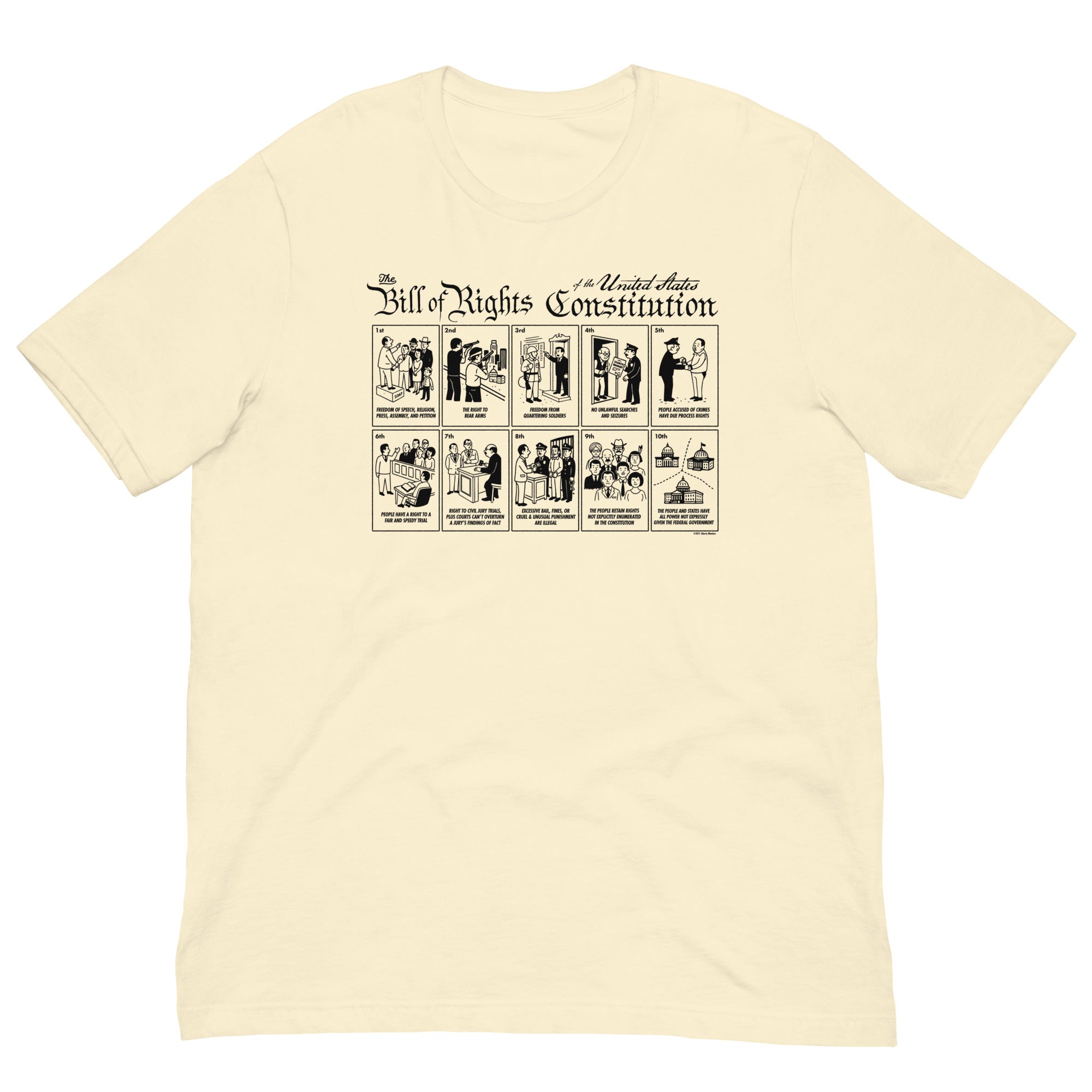 The Illustrated Bill of Rights Graphic Tee by Liberty Maniacs
