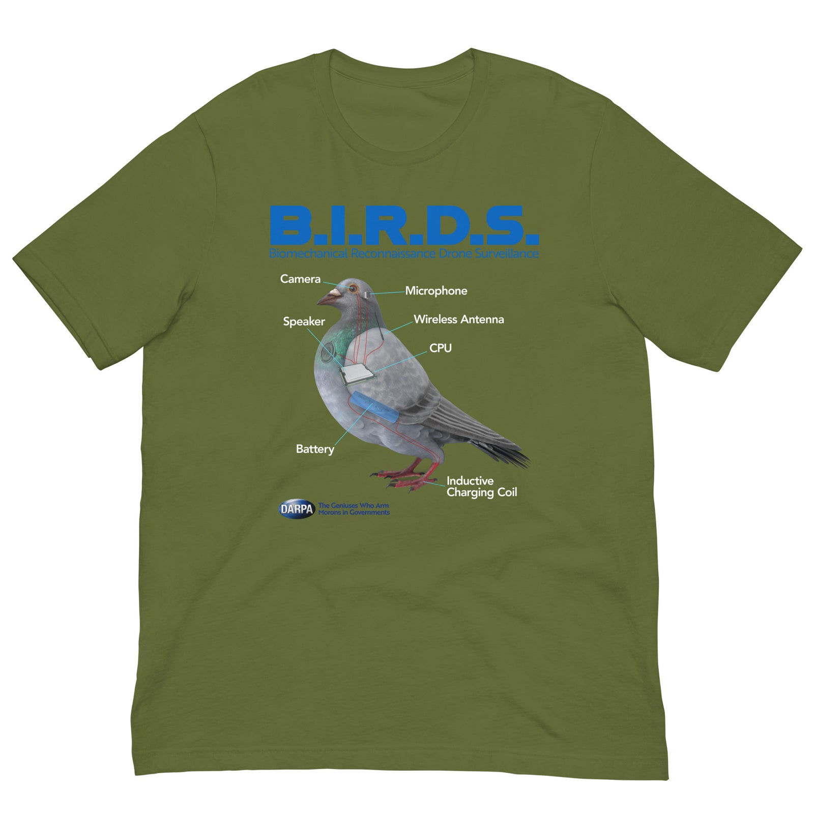 B.I.R.D.S. Biomechanical Reconnaissance Drone Surveillance T-Shirt